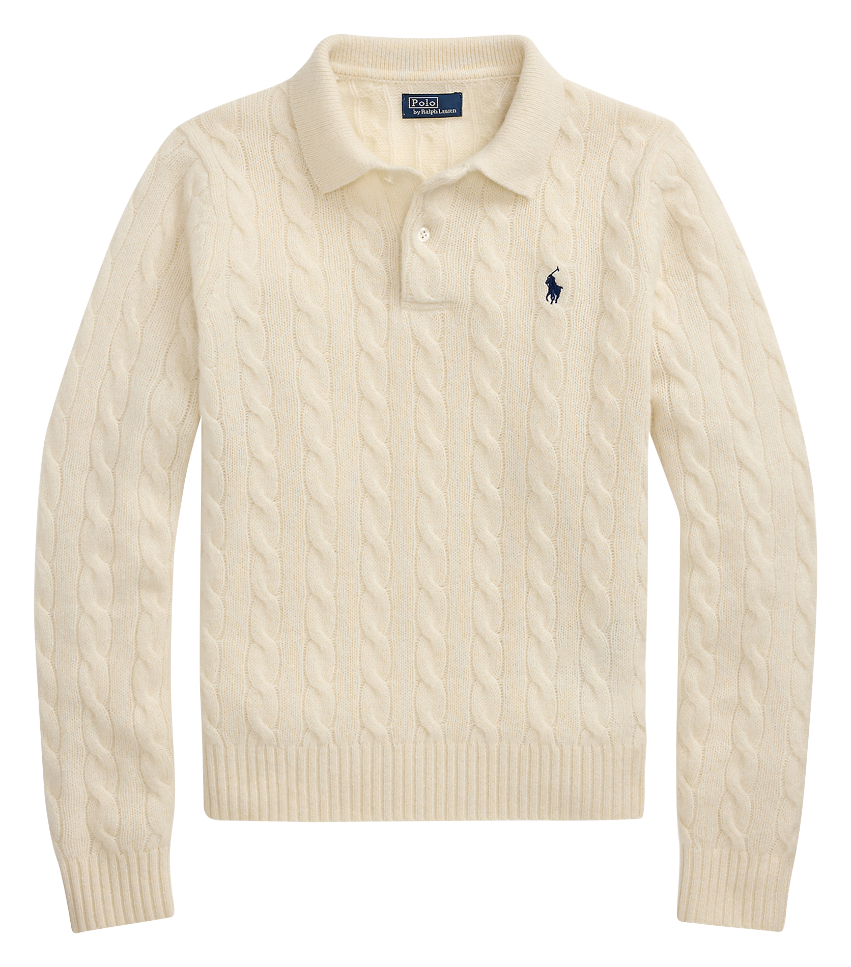 Pull droit en laine et cachemire mélangé POLO RALPH LAUREN Blanc