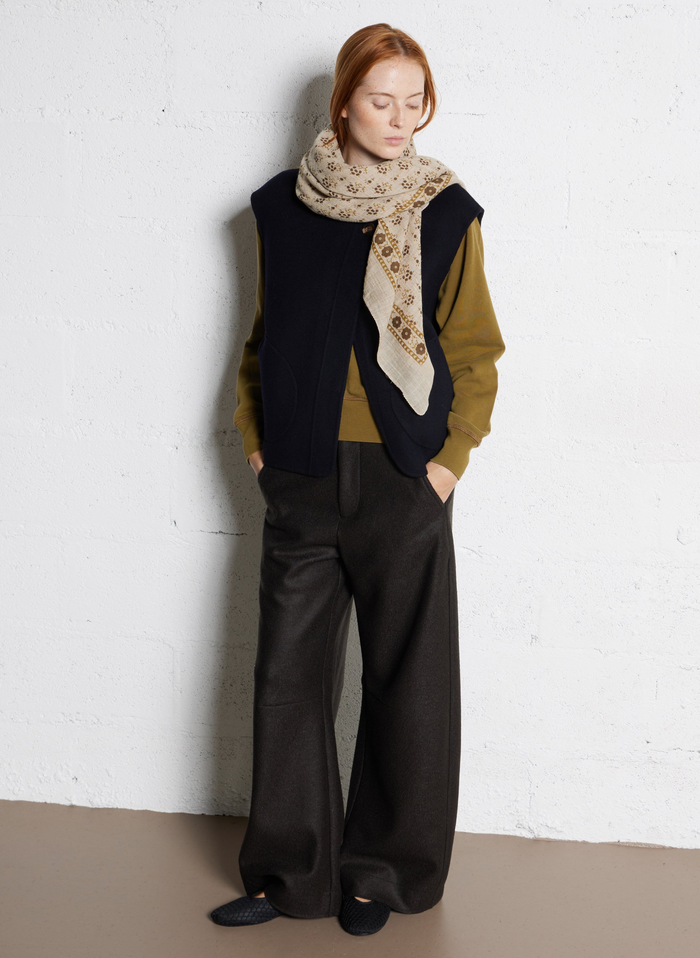 Sweat droit imprimé en coton SOEUR Marron