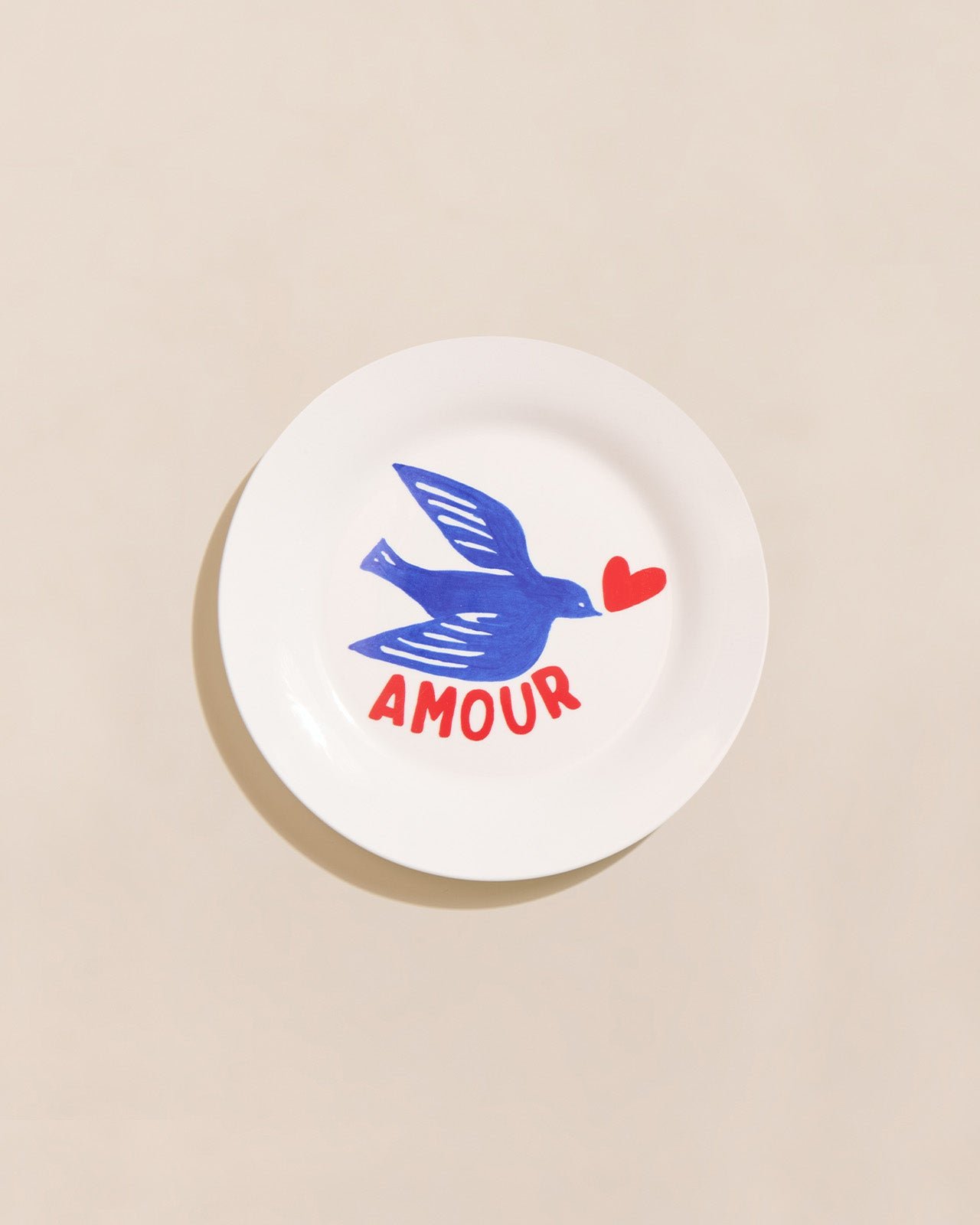 L'assiette amour en porcelaine EMOI EMOI Blanc