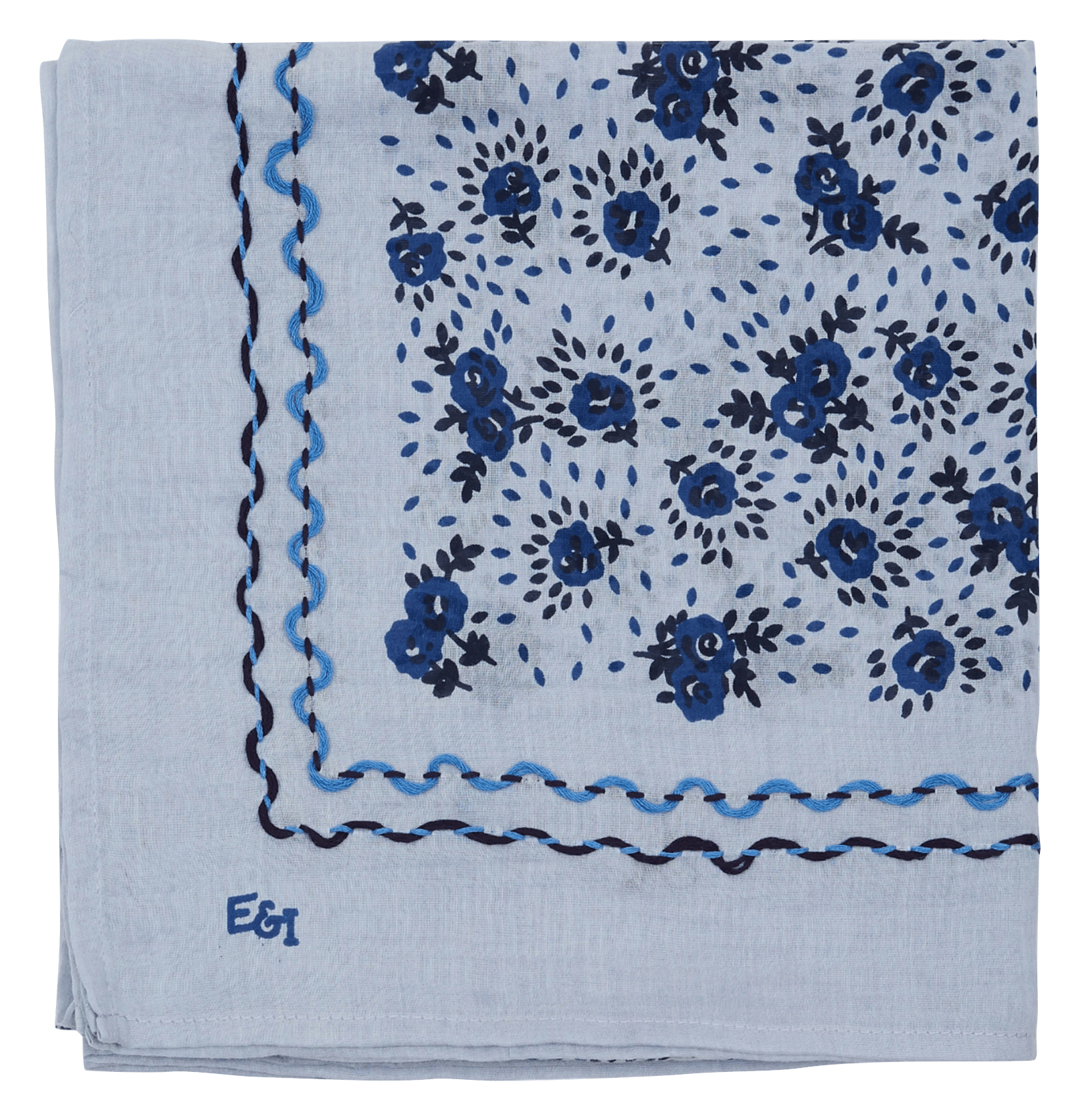 Foulard en coton mélangé EMILE ET IDA Bleu