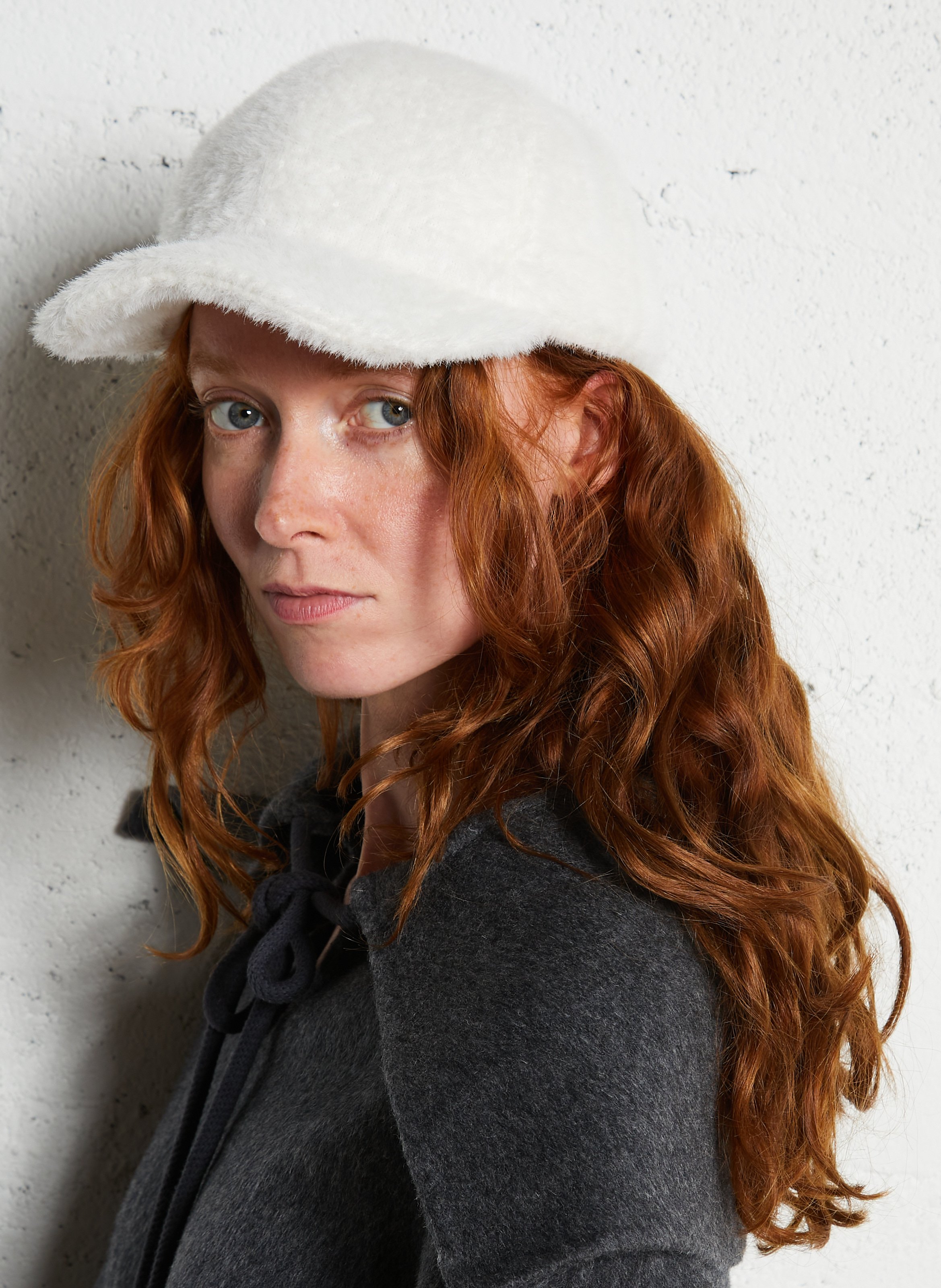 Faux Fur Cap AU PRINTEMPS PARIS Beige