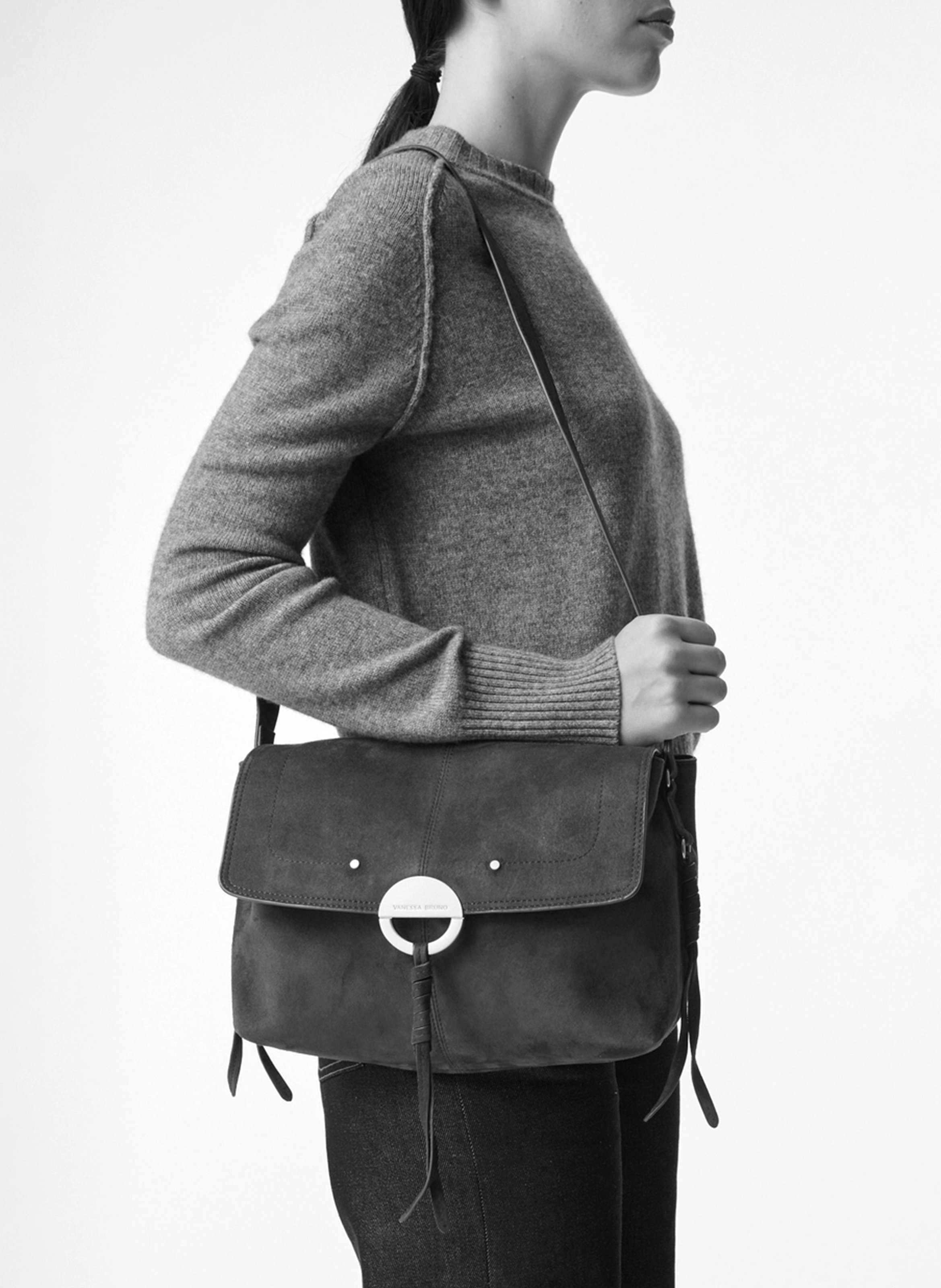 Suede shoulder bag VANESSA BRUNO Blue