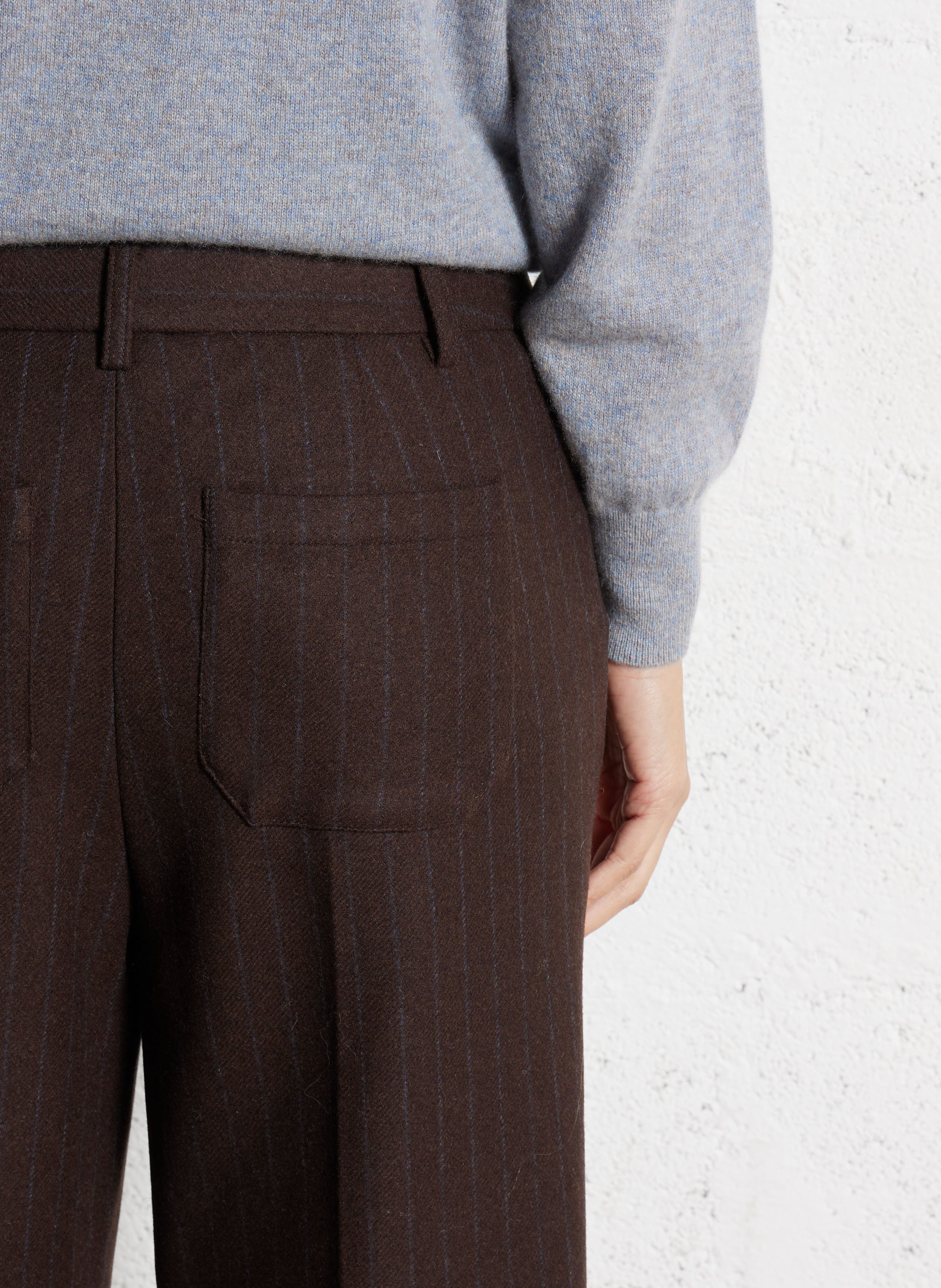 Pantalon carotte à rayures tennis MAISON 123 Marron