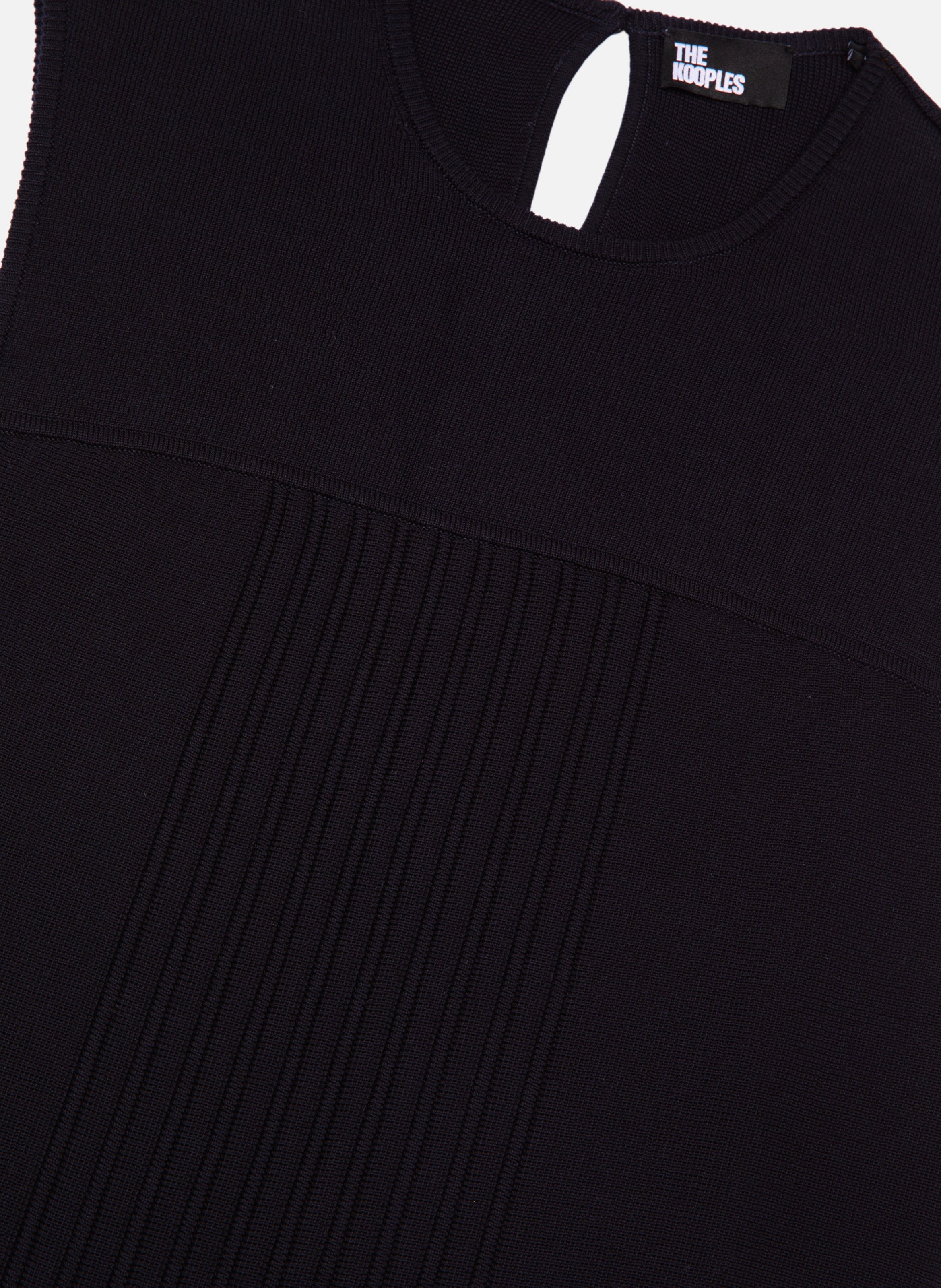 Short pleated knit dress THE KOOPLES Blue