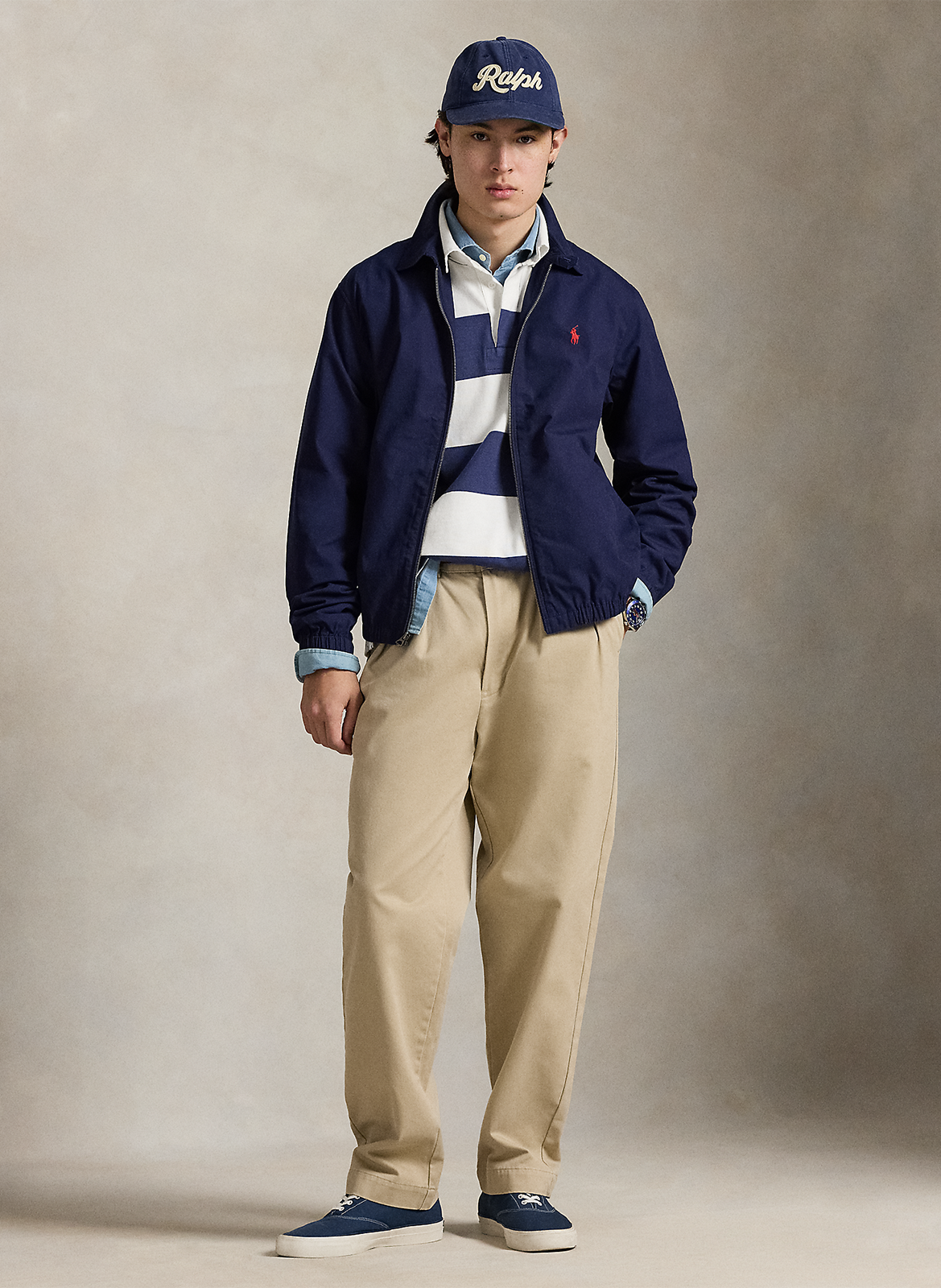 Windbreaker jacket with zip POLO RALPH LAUREN Blue