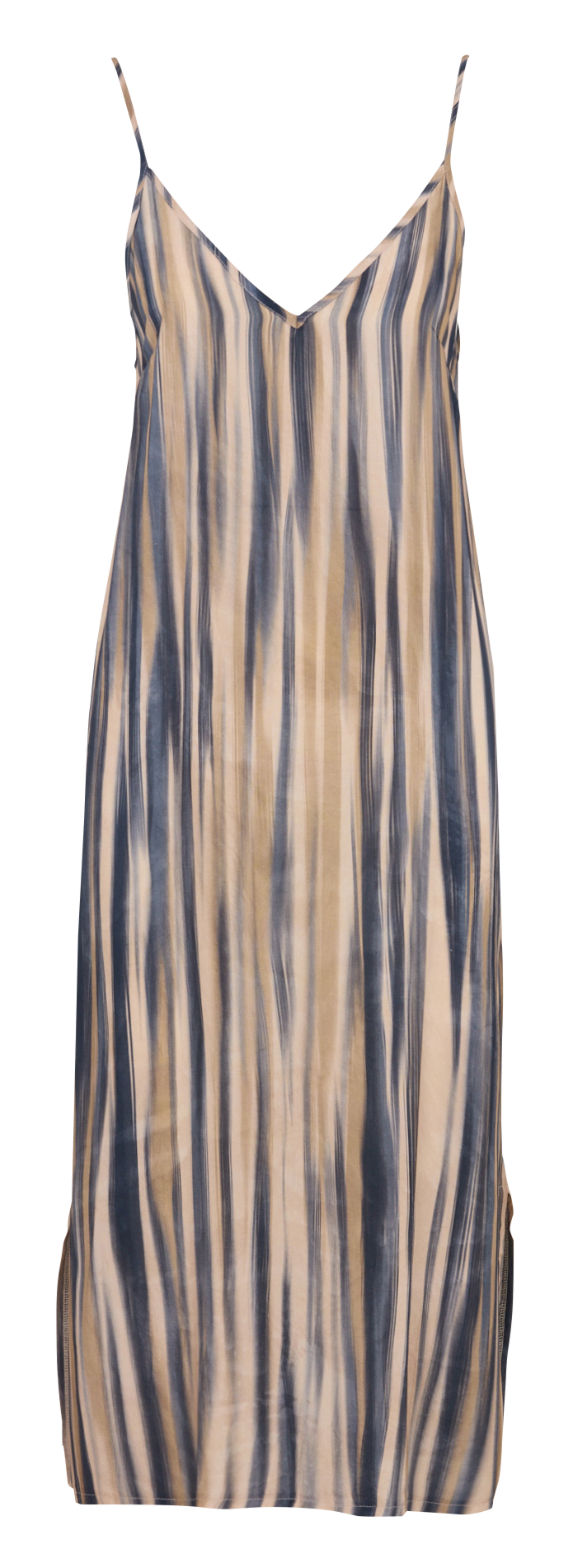 Robe midi col V PLEASE Beige