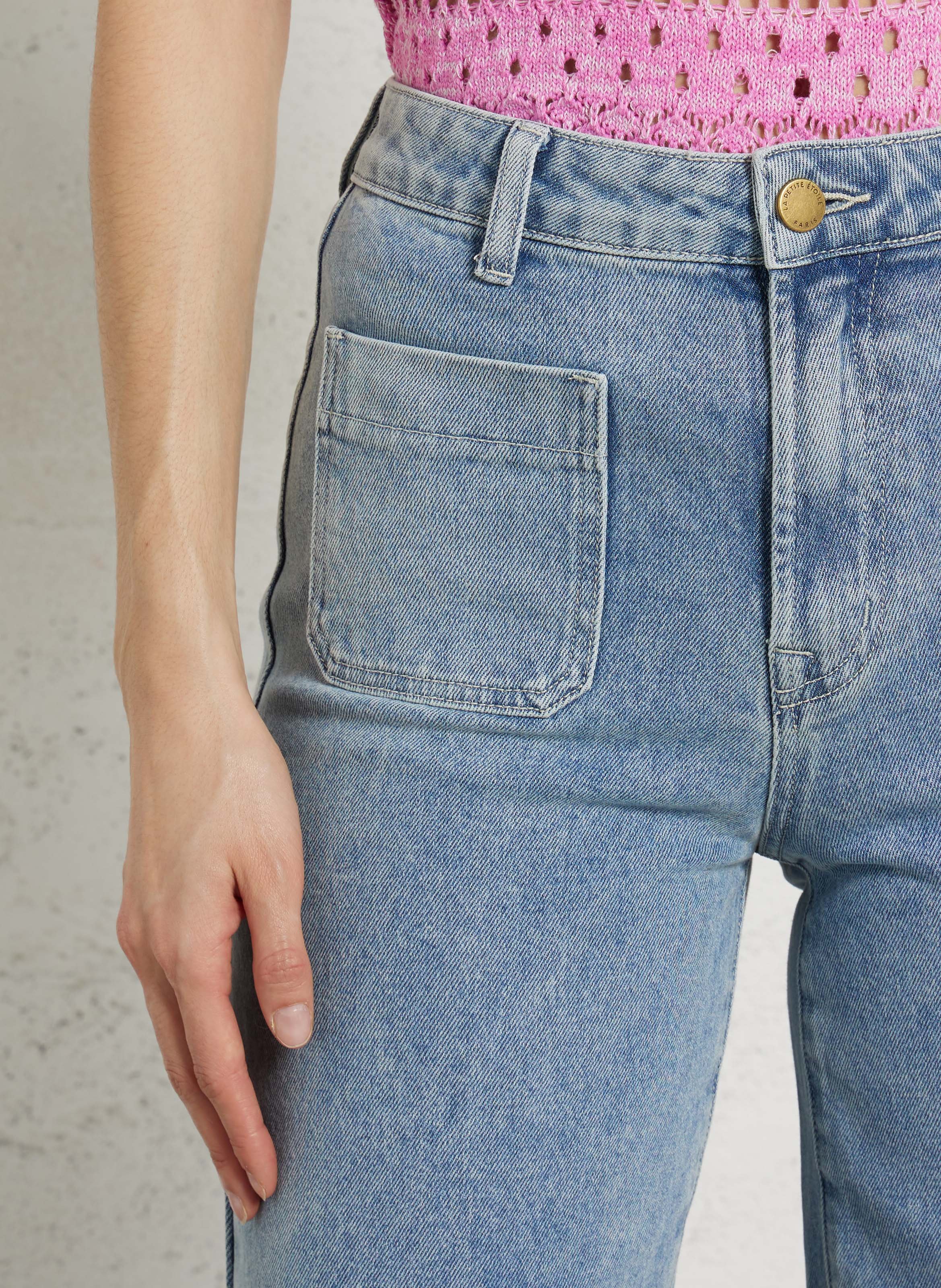 Weite Jeans aus Baumwoll-Mix LA PETITE ETOILE Blau