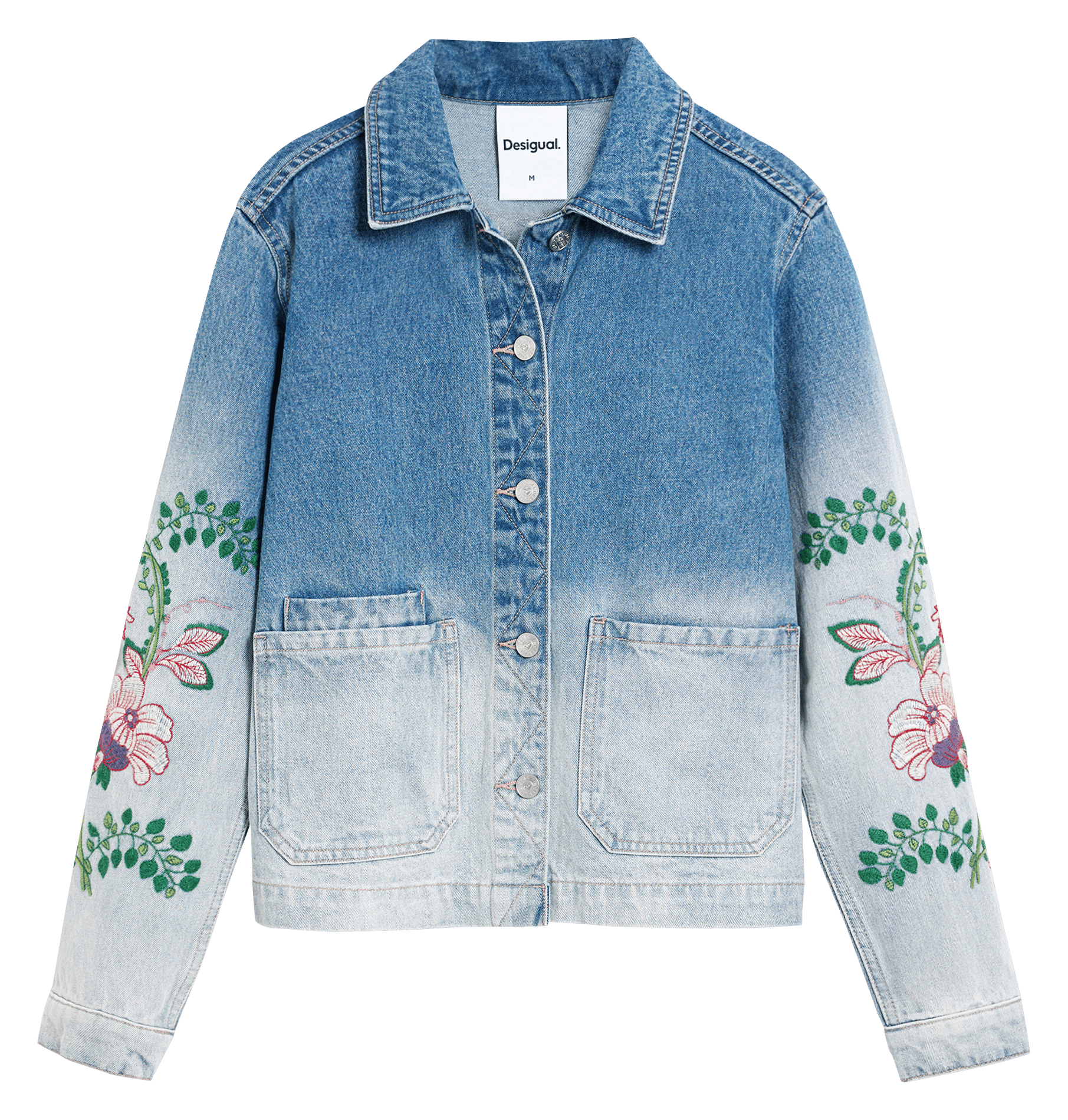 Veste en jean col classique DESIGUAL Bleu