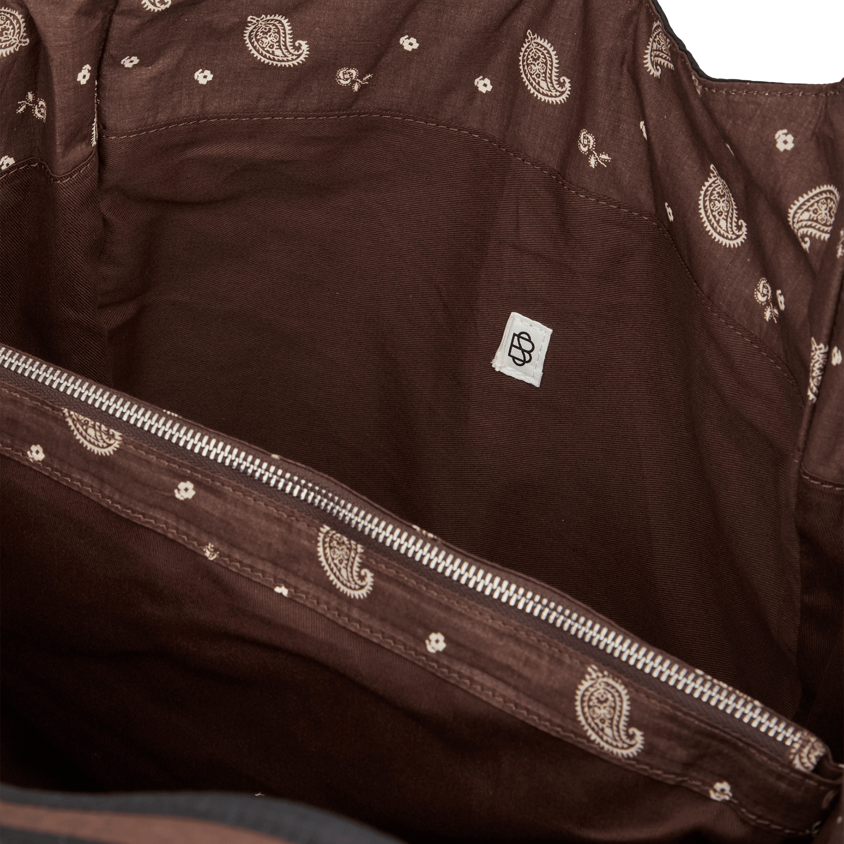 Shopper aus bedruckter Baumwolle BECKSONDERGAARD Braun