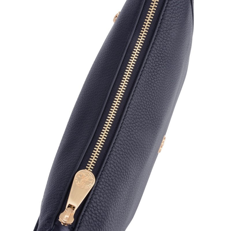 Crossbody bag in cowhide leather Blue