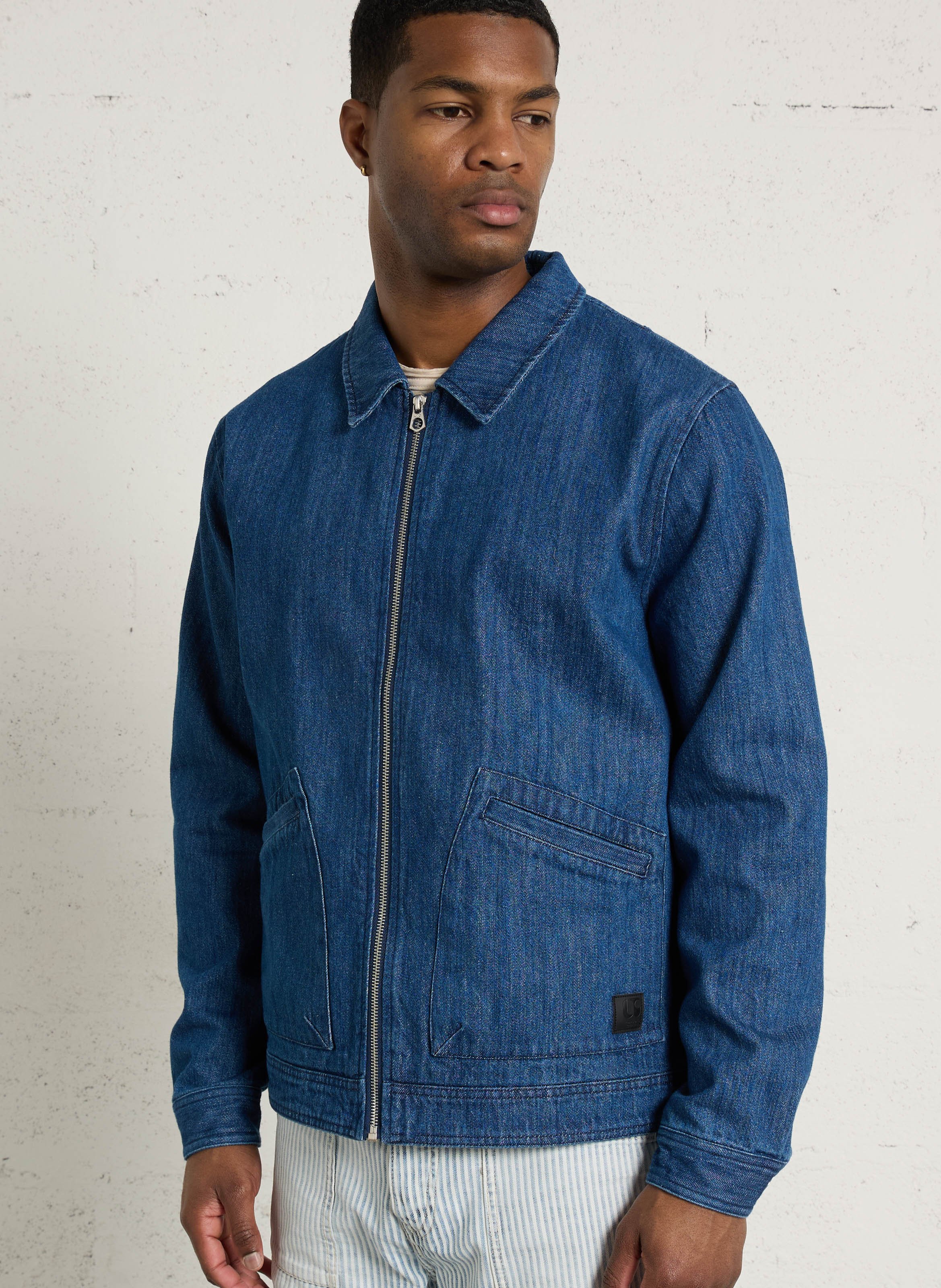 Jeansjacke mit klassischem Kragen LE TEMPS DES CERISES Blau