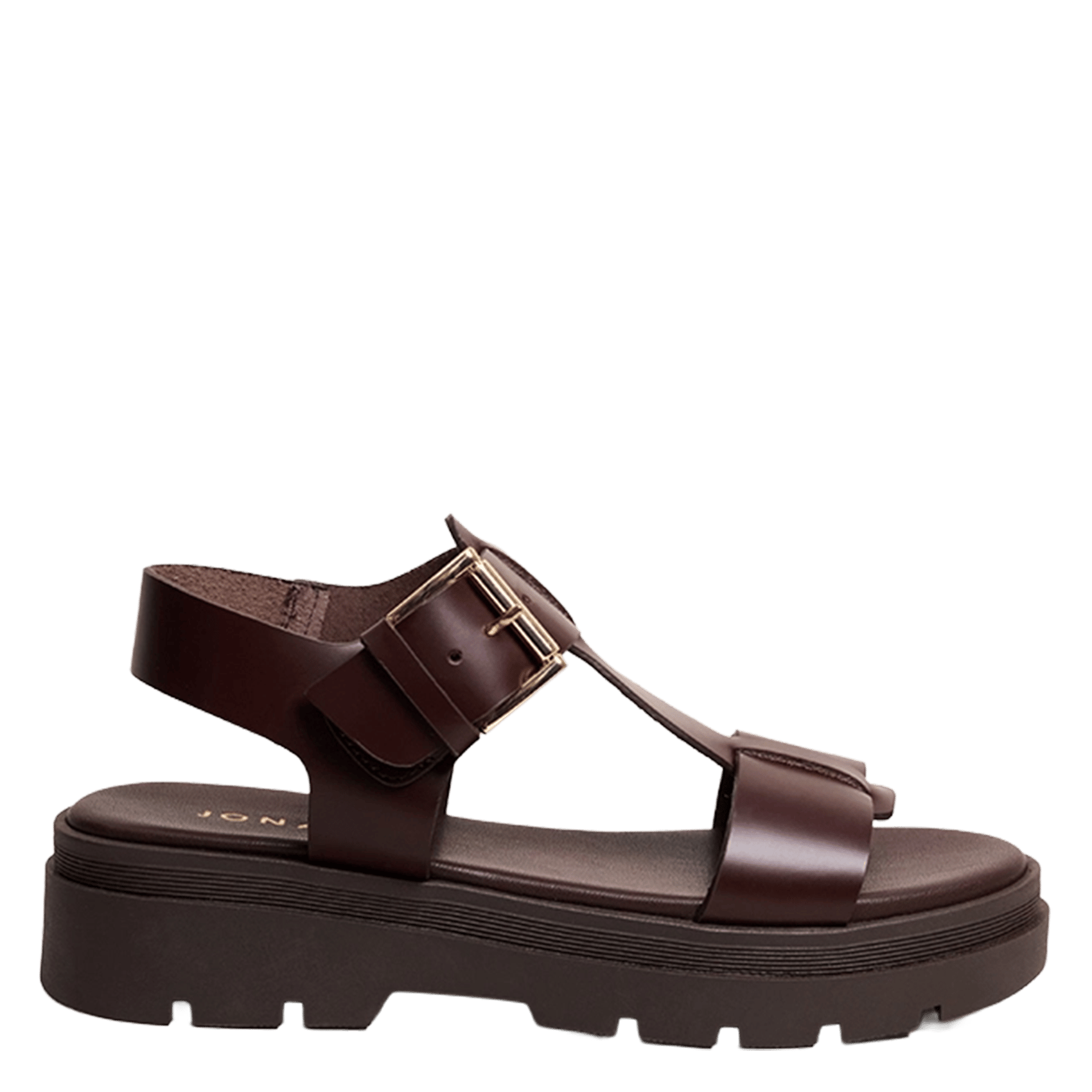 Sandales compensées en cuir JONAK