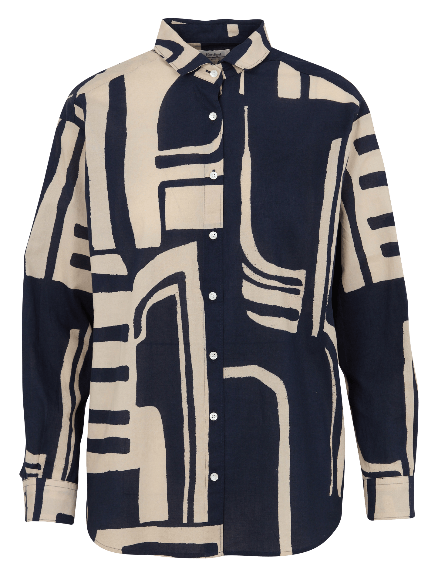 Chemise col classique manches contrastantes en coton HARTFORD Multicolored