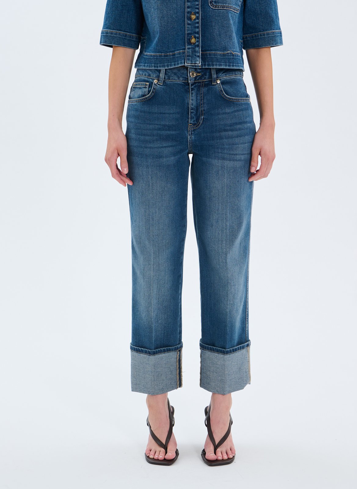 Cotton-blend straight jeans ZAPA