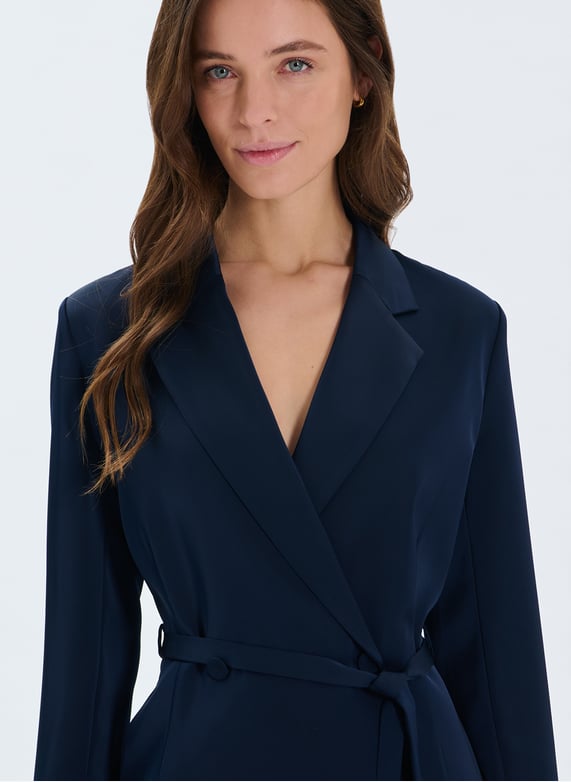 Fitted satin blazer Blue Zapa - Women | Place des Tendances Fitted satin blazer Blue Zapa - Women | Place des Tendances