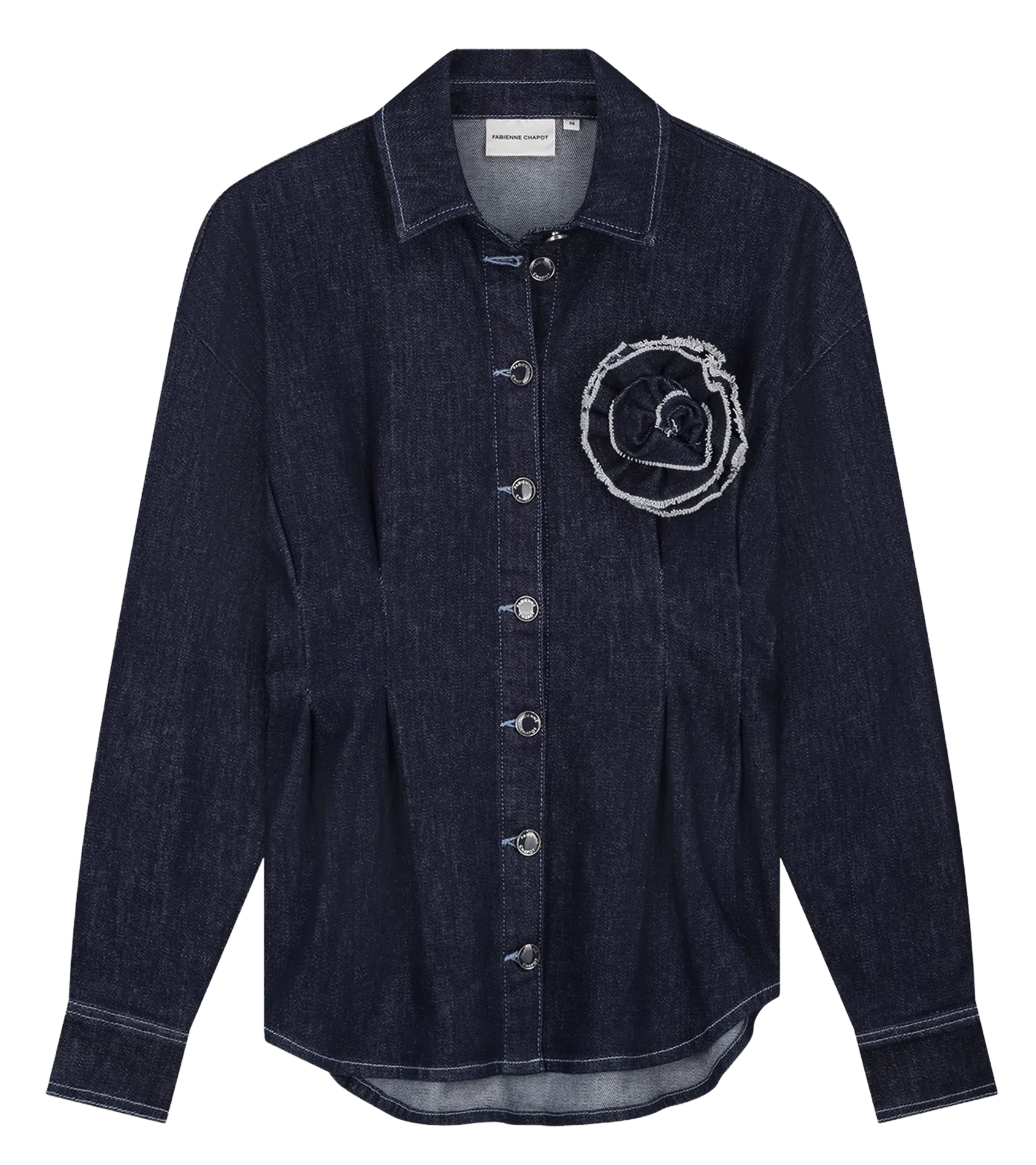 Spijkerblouse met klassieke kraag FABIENNE CHAPOT Zwart