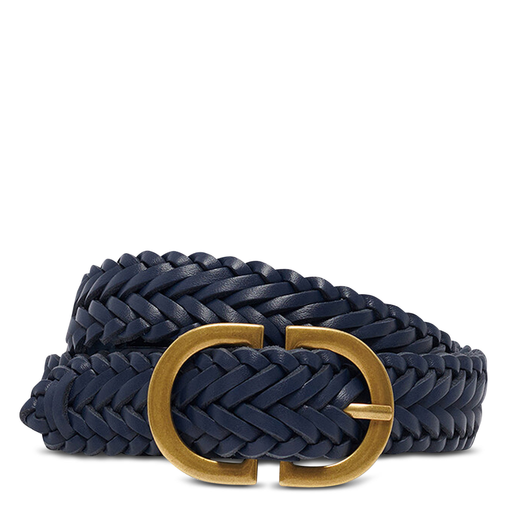 Braided leather belt CAROLL