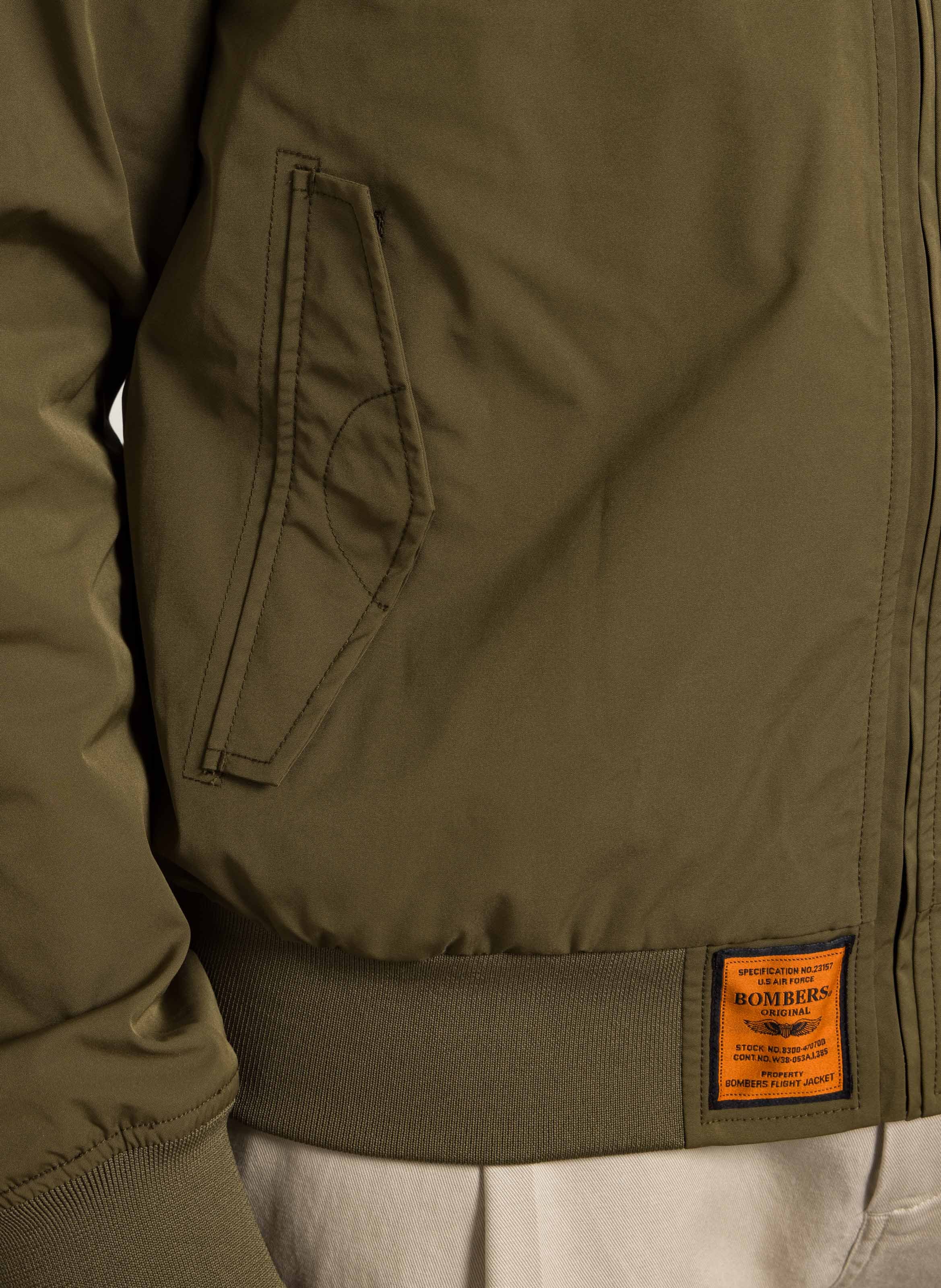 Oversized jacket with classic collar BOMBERS ORIGINAL Khaki