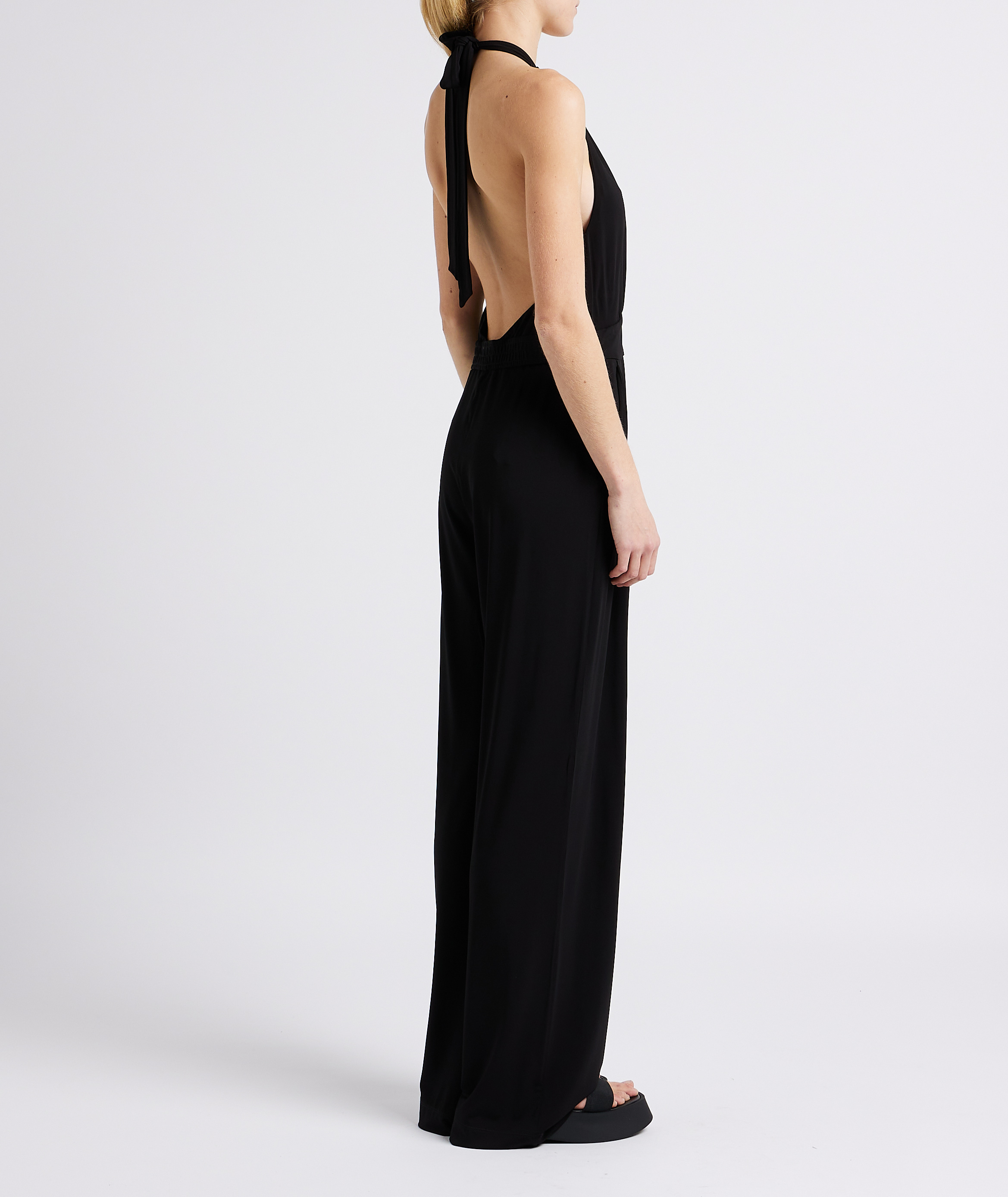 Backless beach onesie MAX MARA LEISURE Black