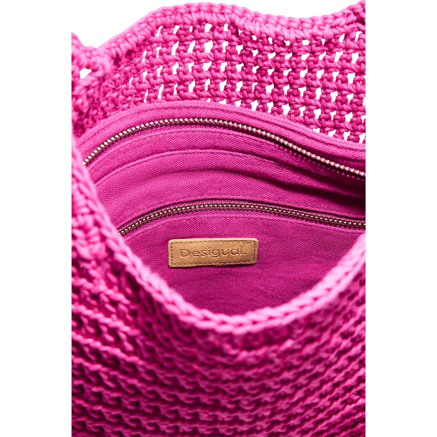 Crochet handbag DESIGUAL Red