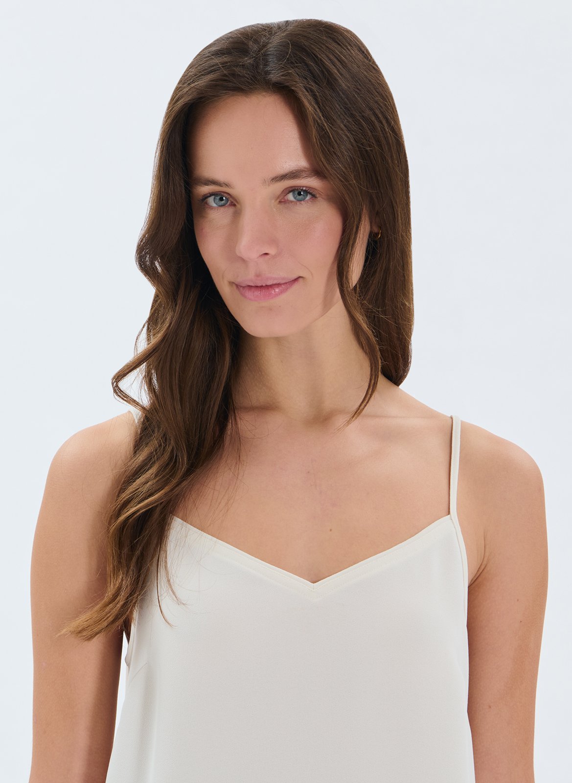 Oversize V-Ausschnitt Top ZAPA Weiss