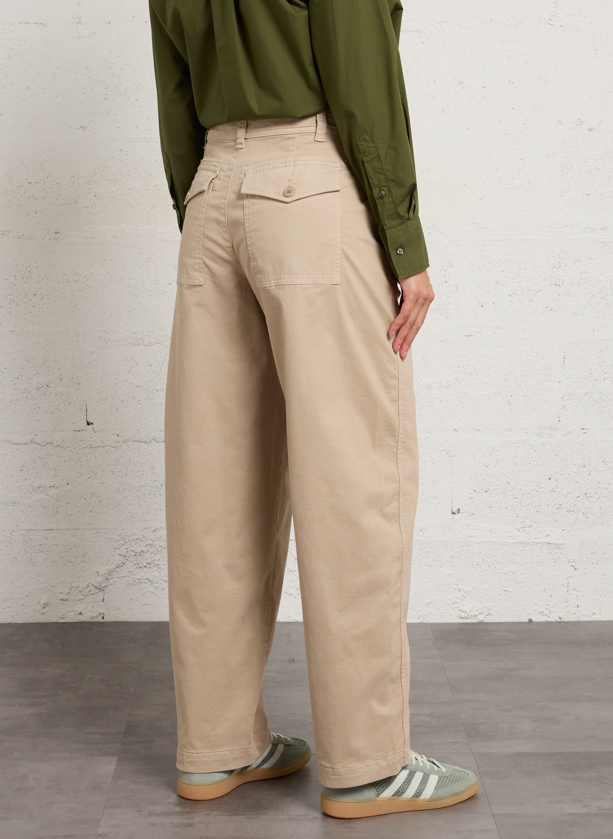 Chino van katoenmix BENSIMON Beige
