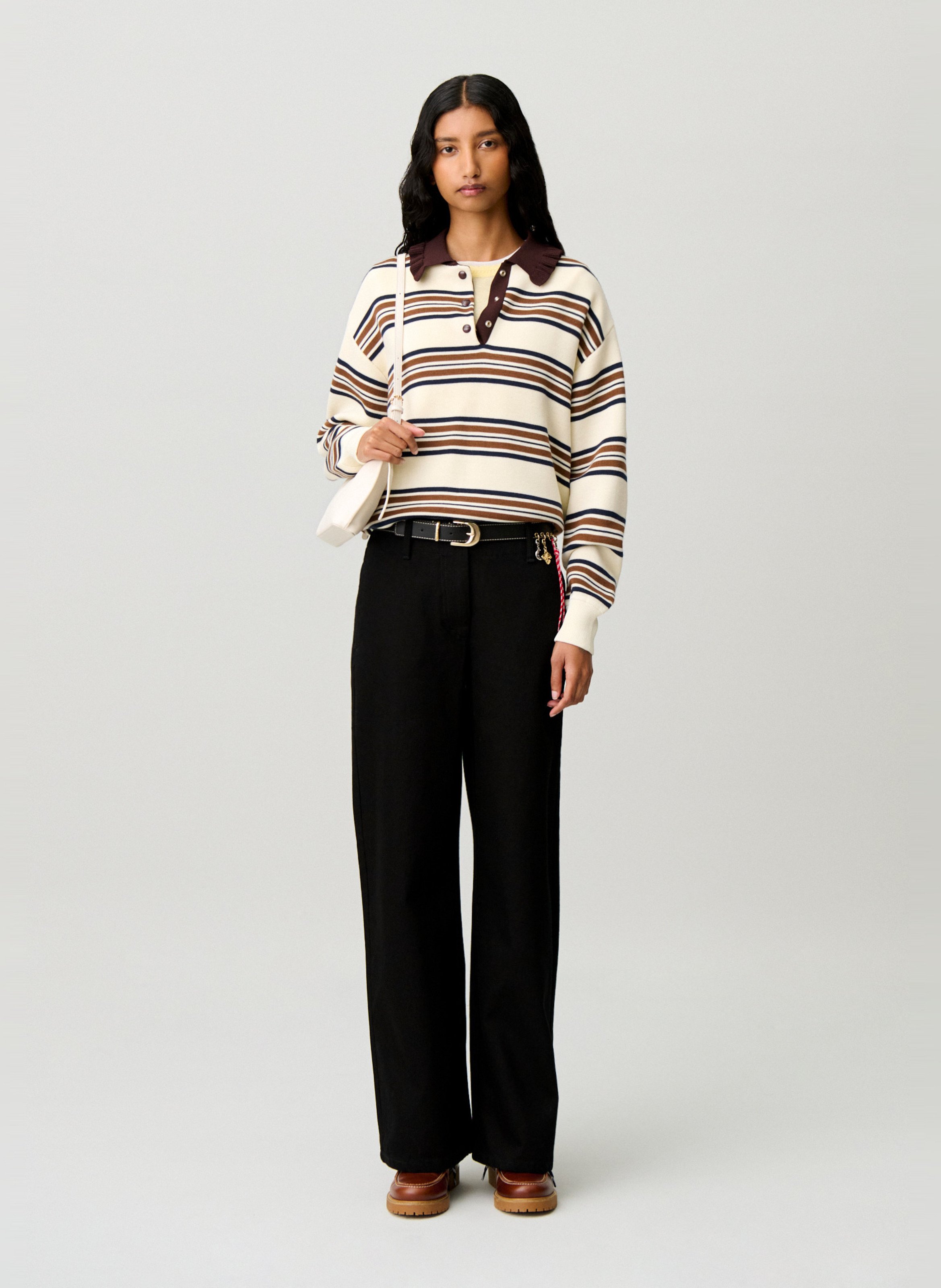 Jean large en coton CLAUDIE PIERLOT Noir