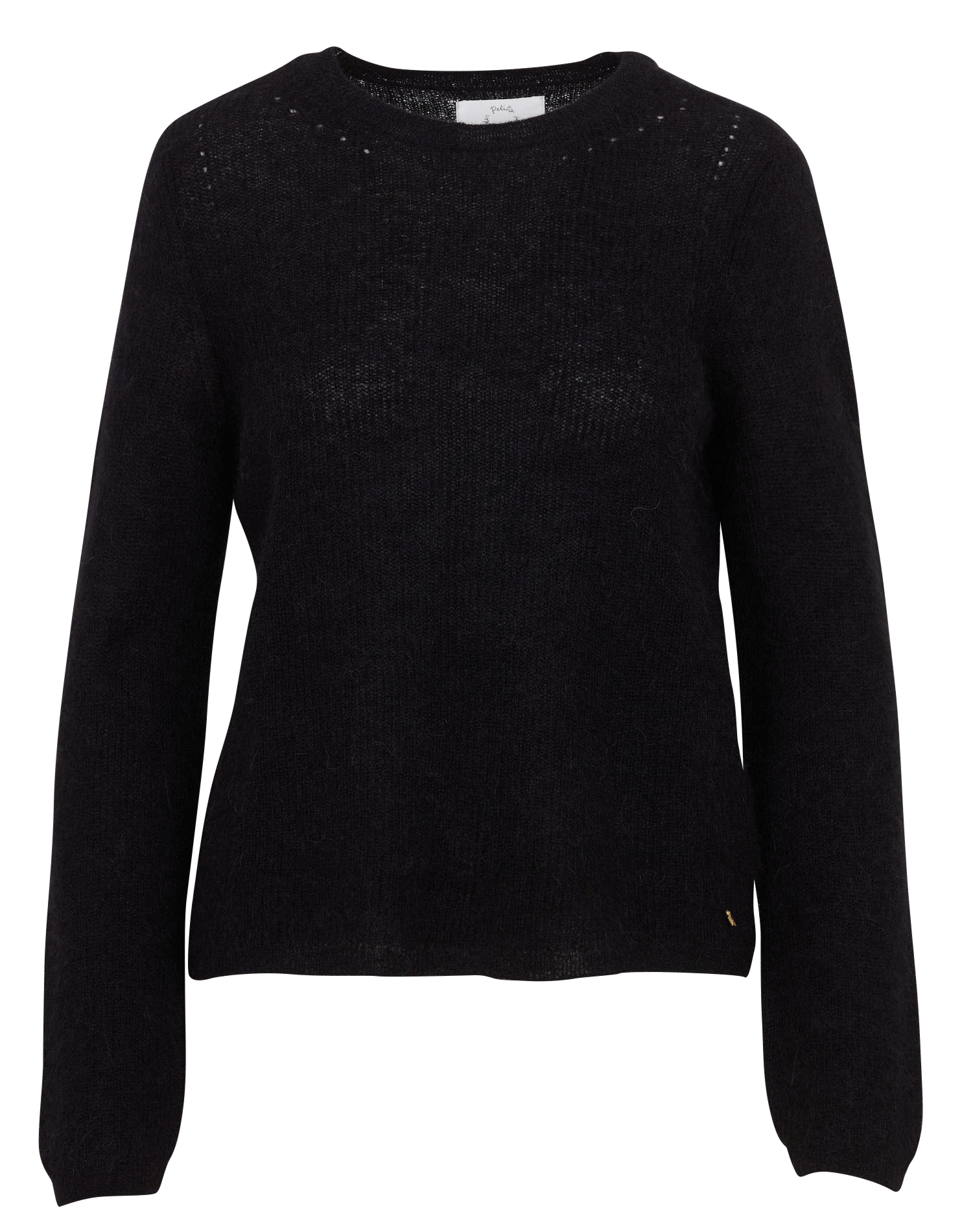 Oversize-Strickpullover mit Rundhalsausschnitt DES PETITS HAUTS Schwarz