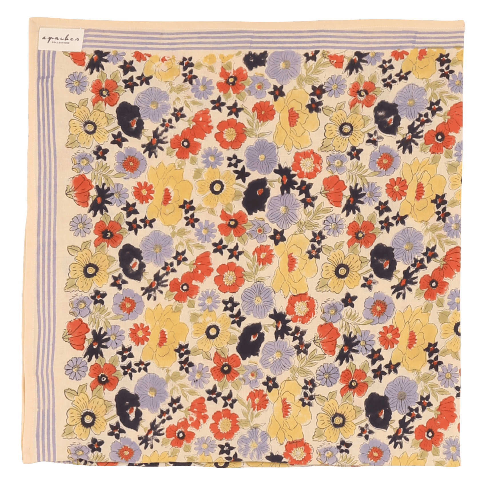 Katoenen foulard met print APACHES COLLECTIONS Blauw