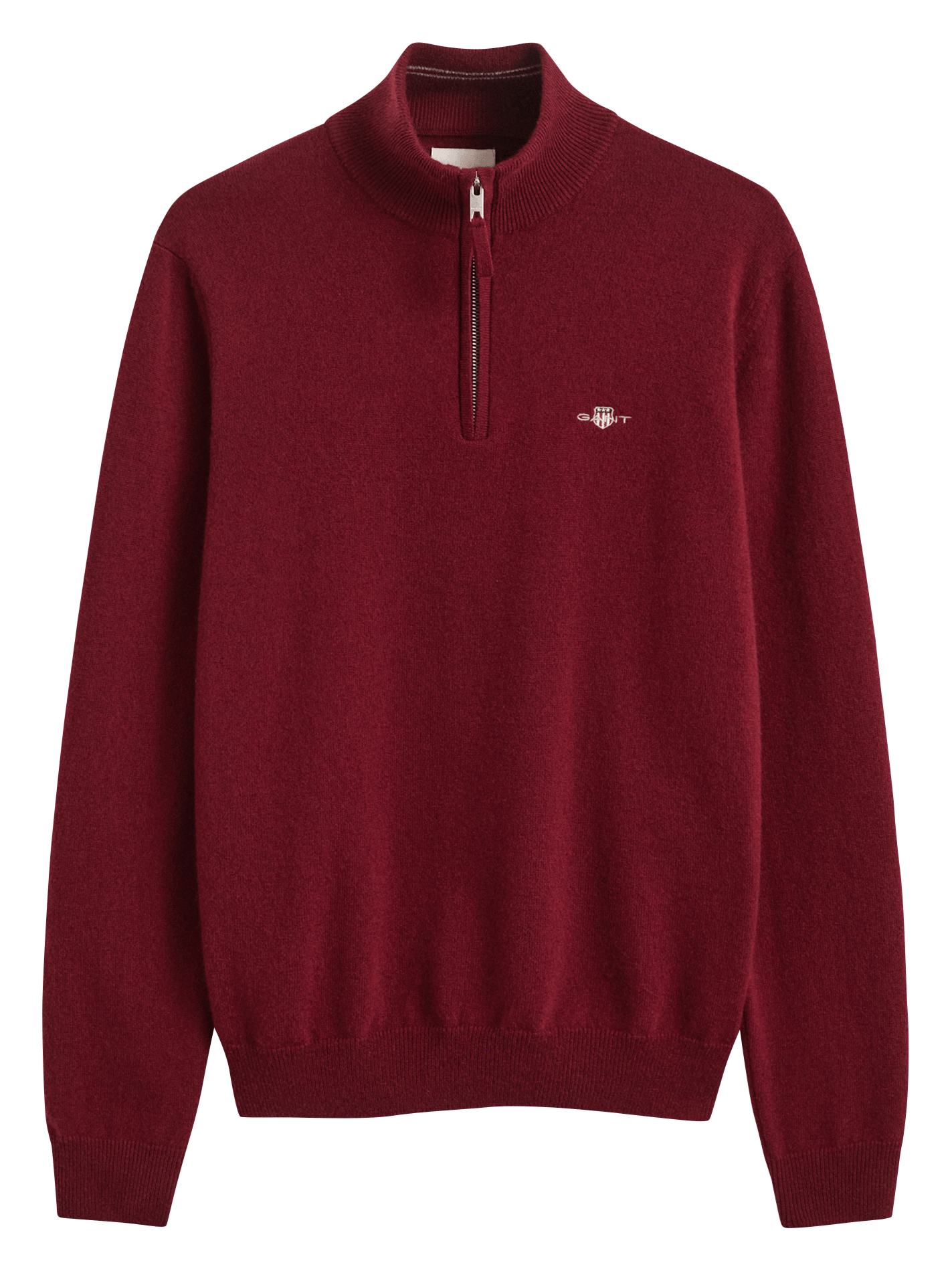 Pull col polo en laine GANT Rouge