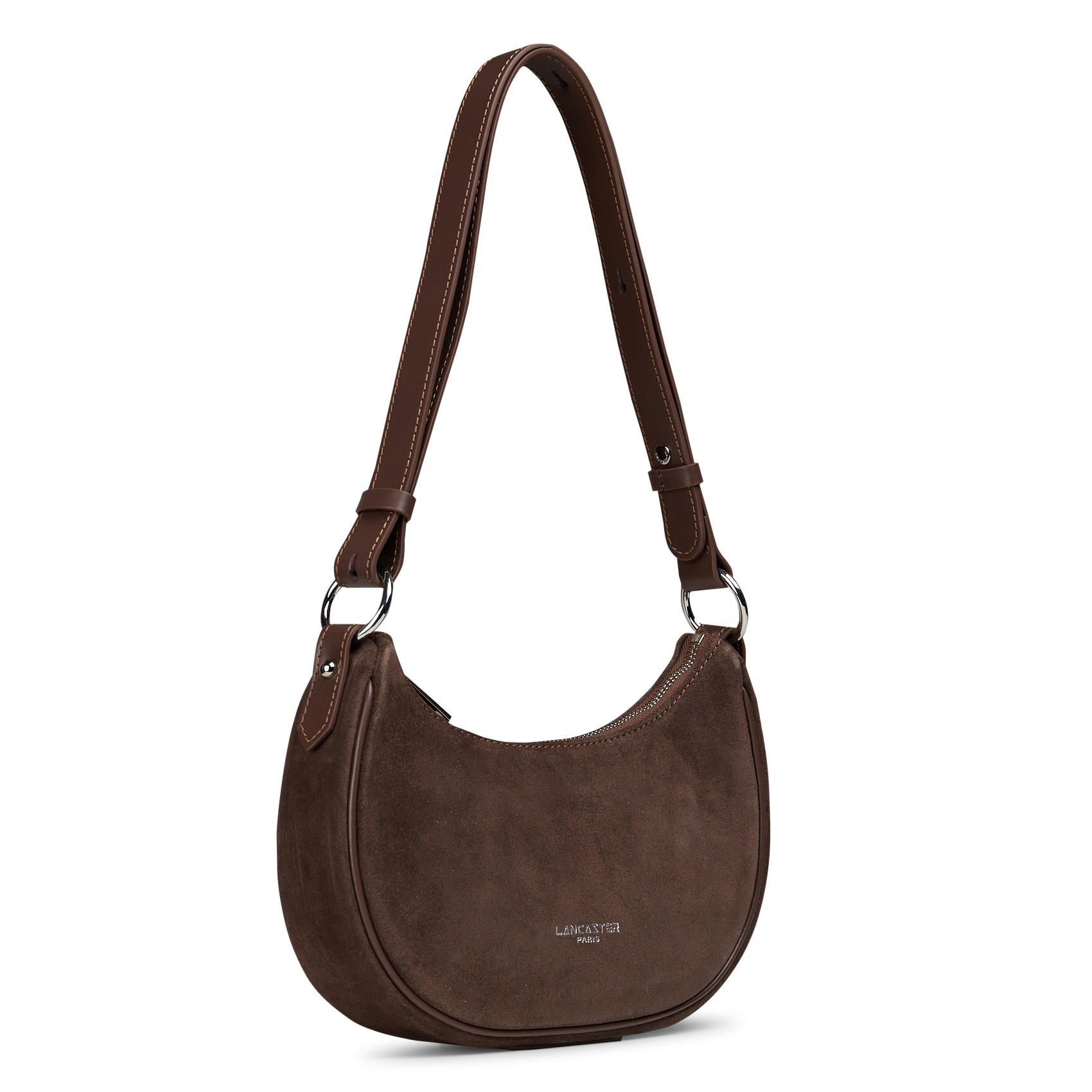 Kleine Umhängetasche aus Wildleder LANCASTER PARIS Braun