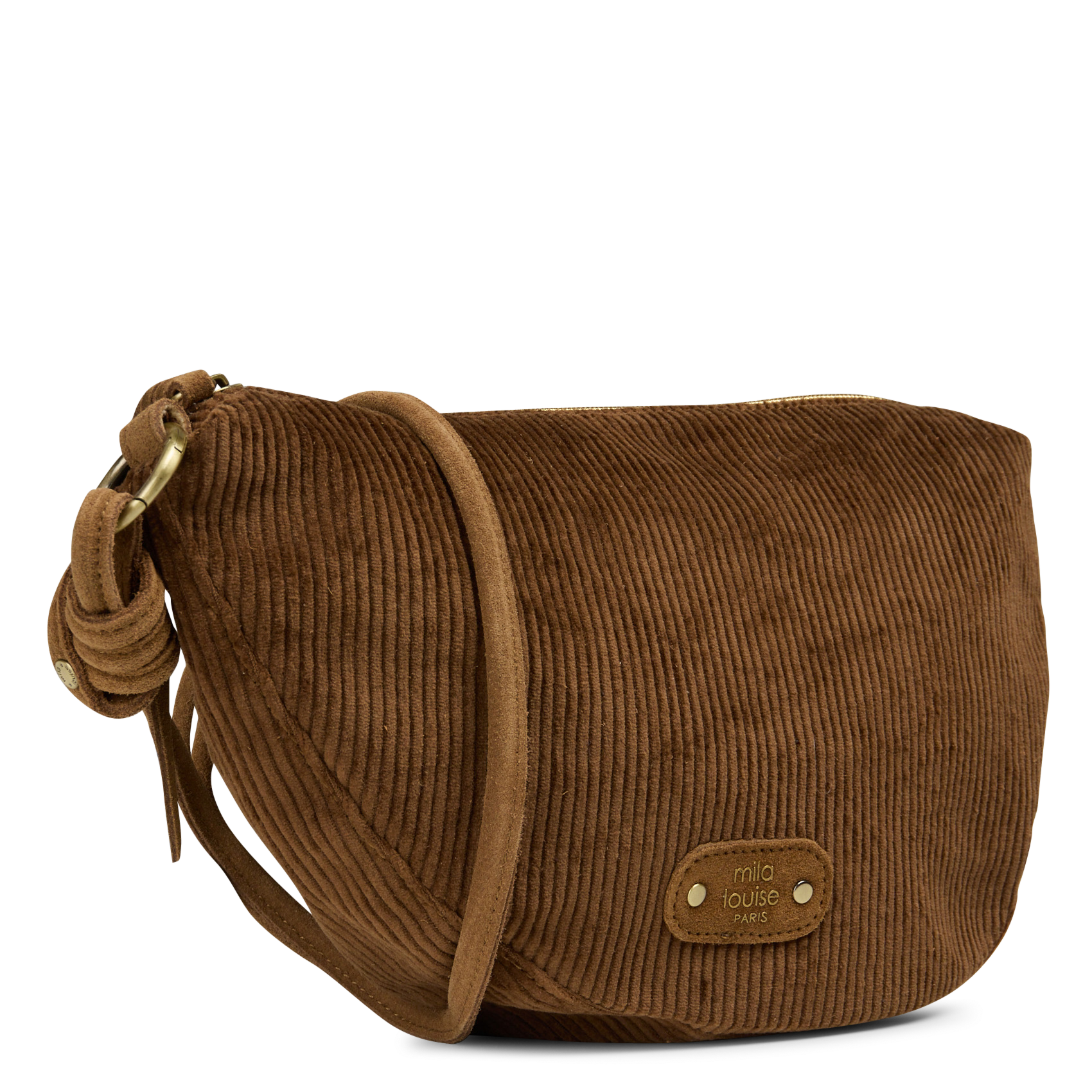 Hüfttasche aus Cord MILA LOUISE Beige