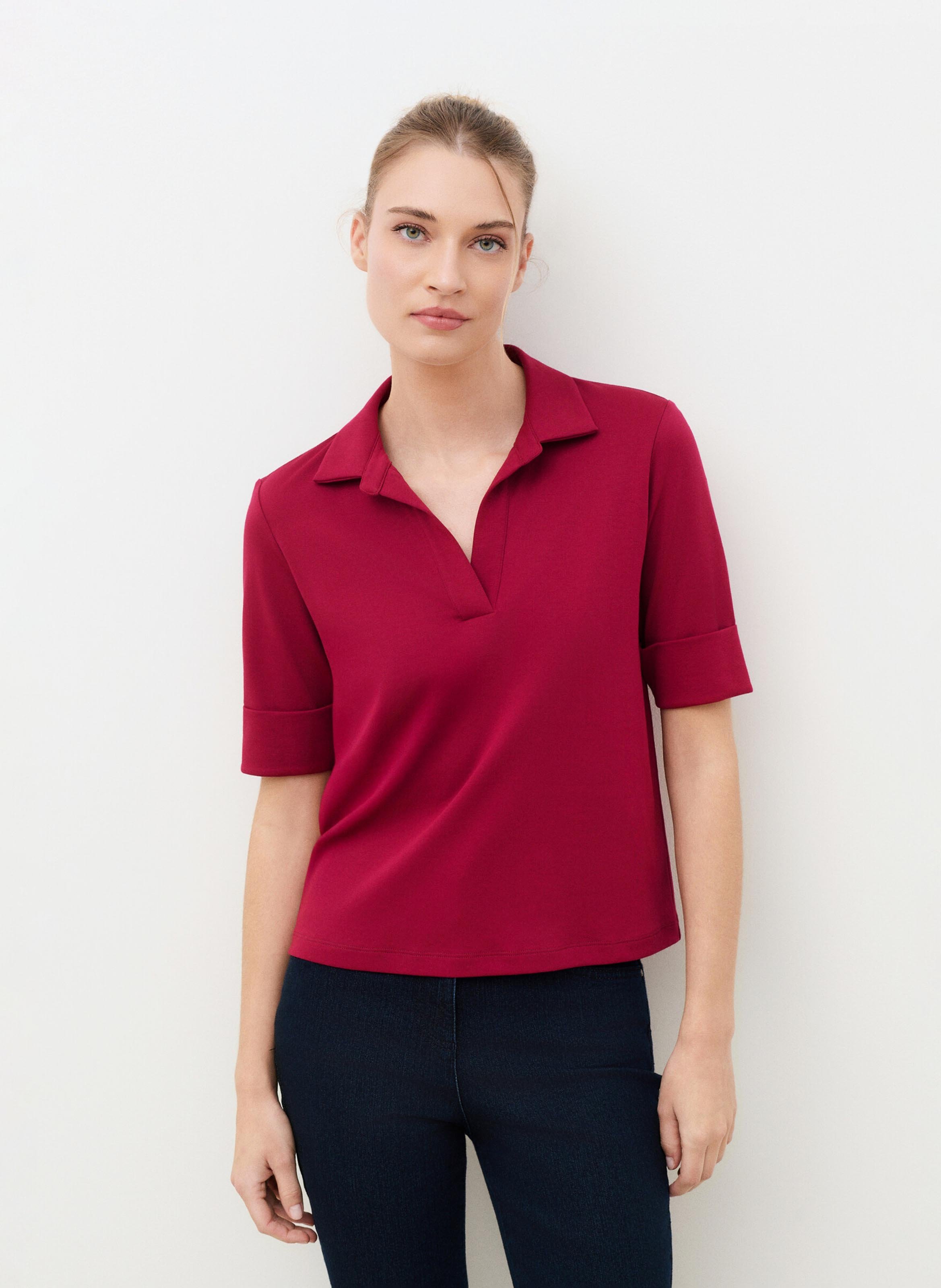 Polo droit en coton CAROLL