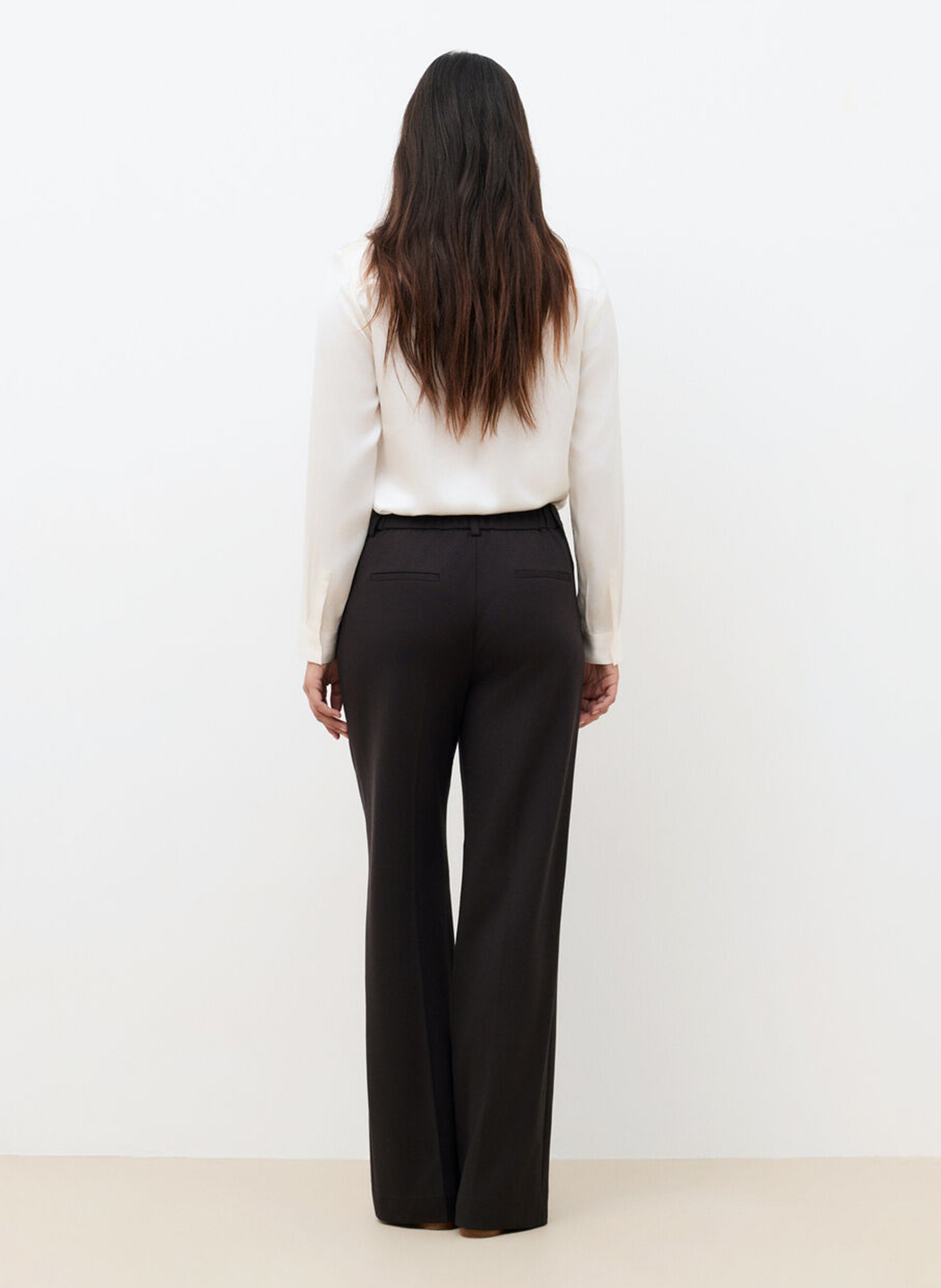 Pantalon droit  CAROLL Marron