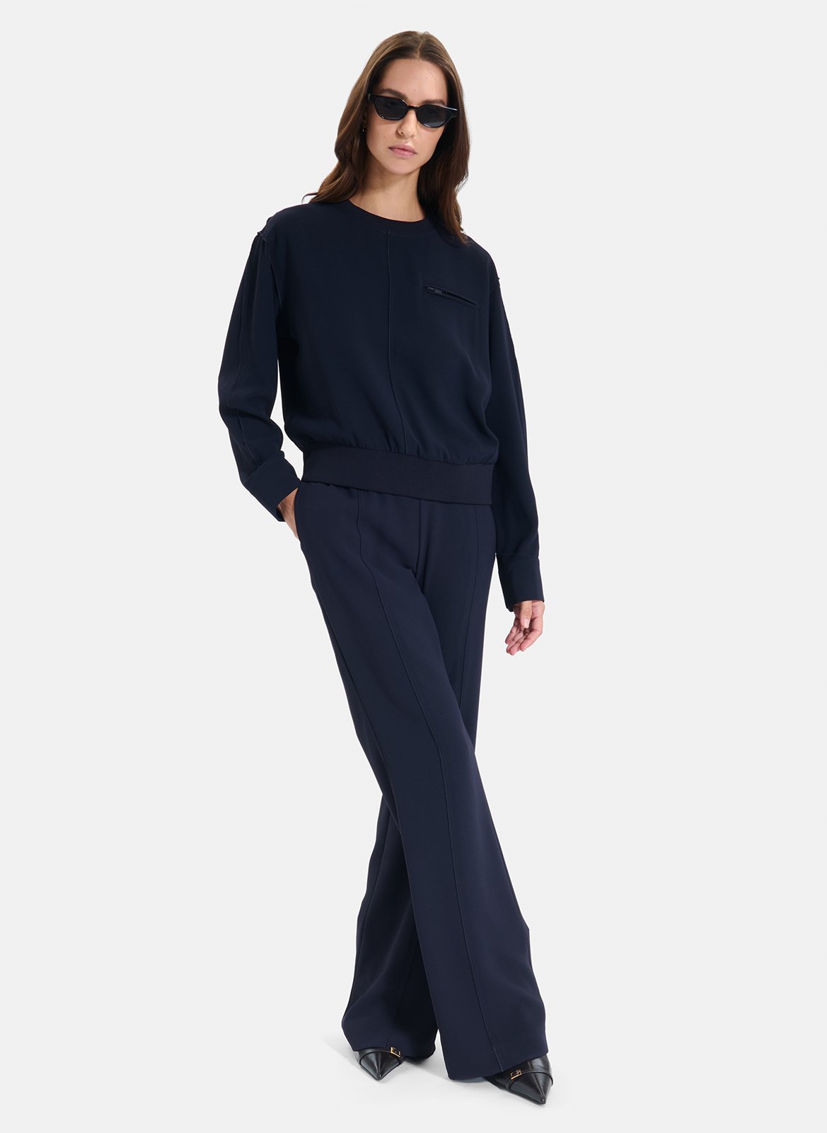 Flared solid color trousers ZAPA Blue