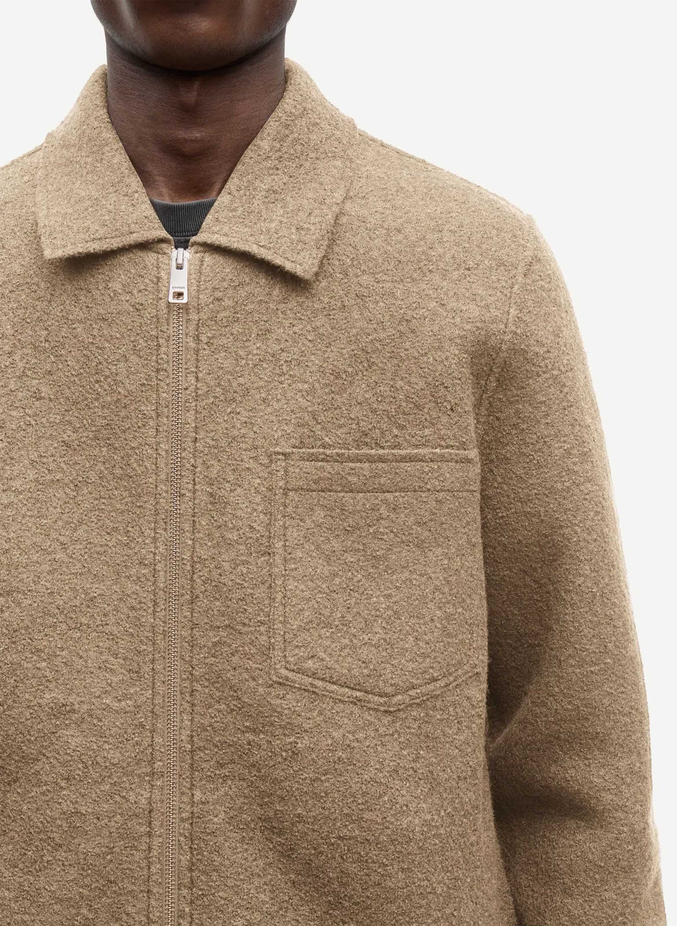 Veste droit col classique en laine SAMSOE SAMSOE Green