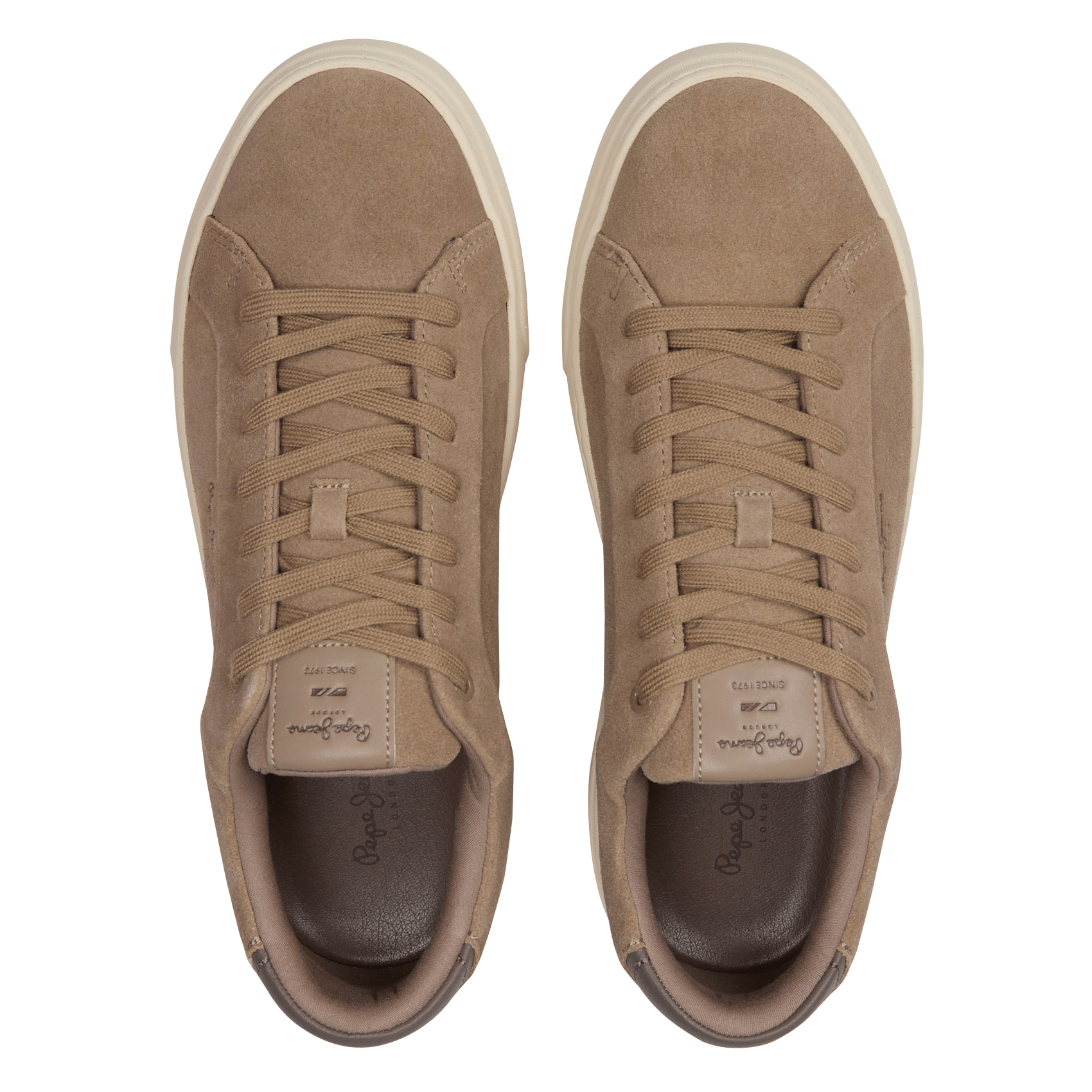 Baskets basses en cuir mélangé PEPE JEANS Beige