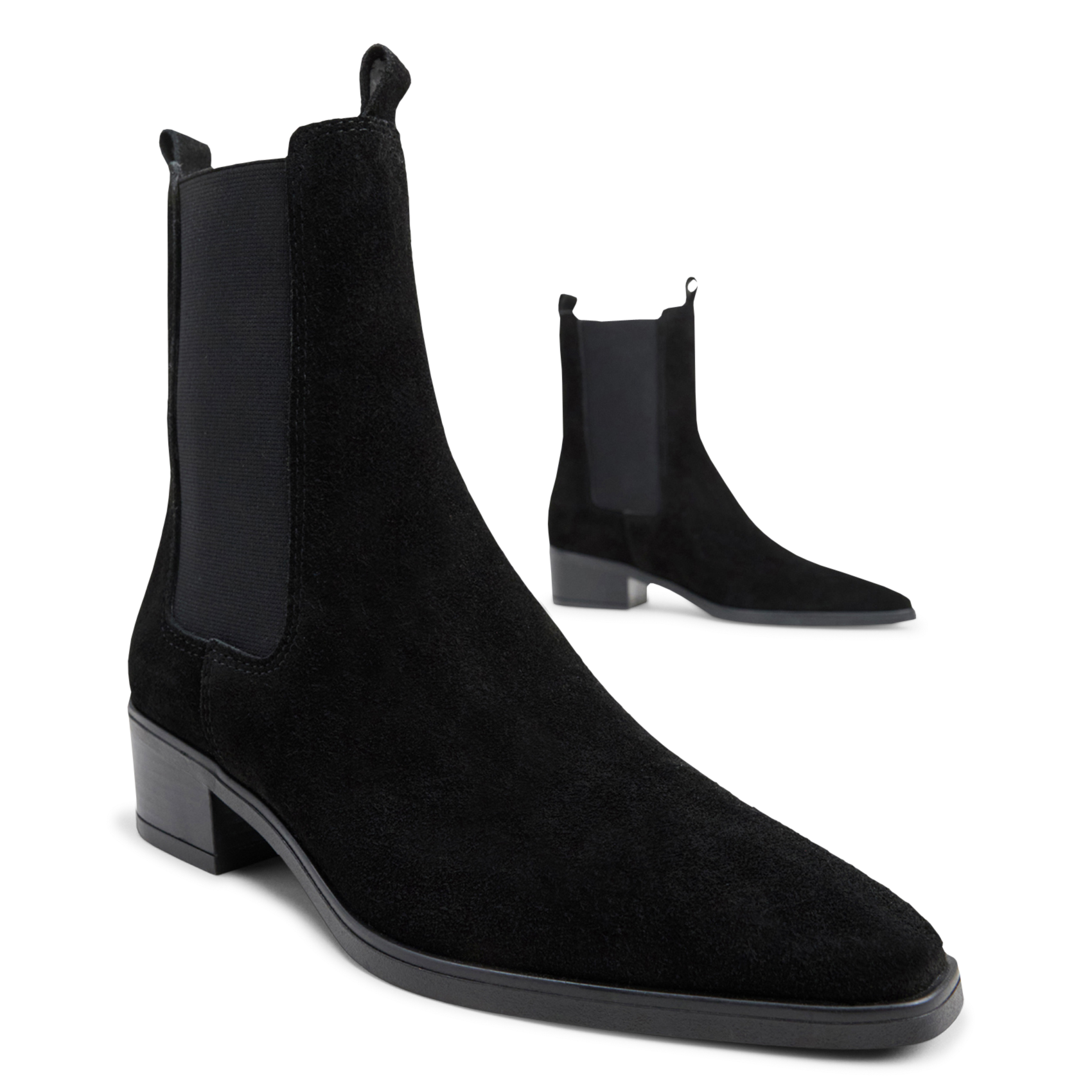Low suede leather boots | Black JONAK Women