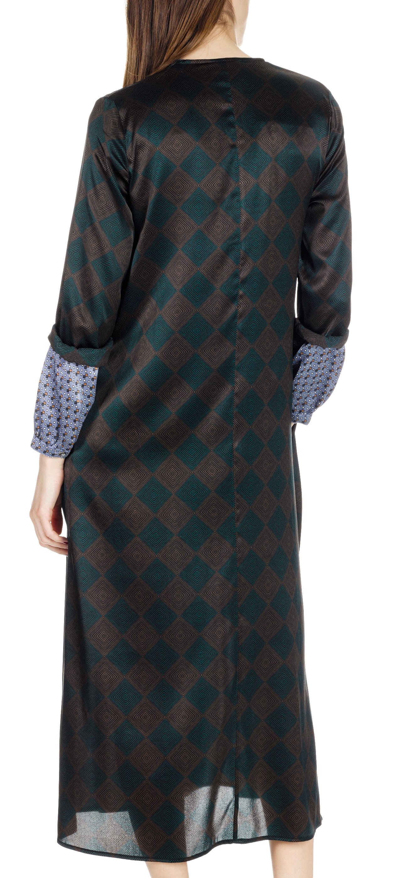 Printed long silk dress  ATTIC AND BARN Green