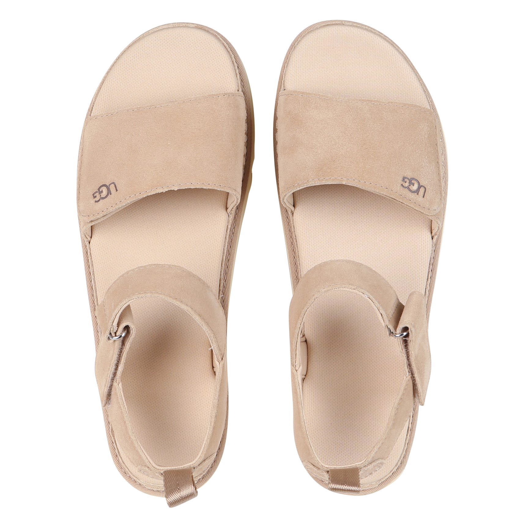 Leren sandalen met sleehak UGG Beige