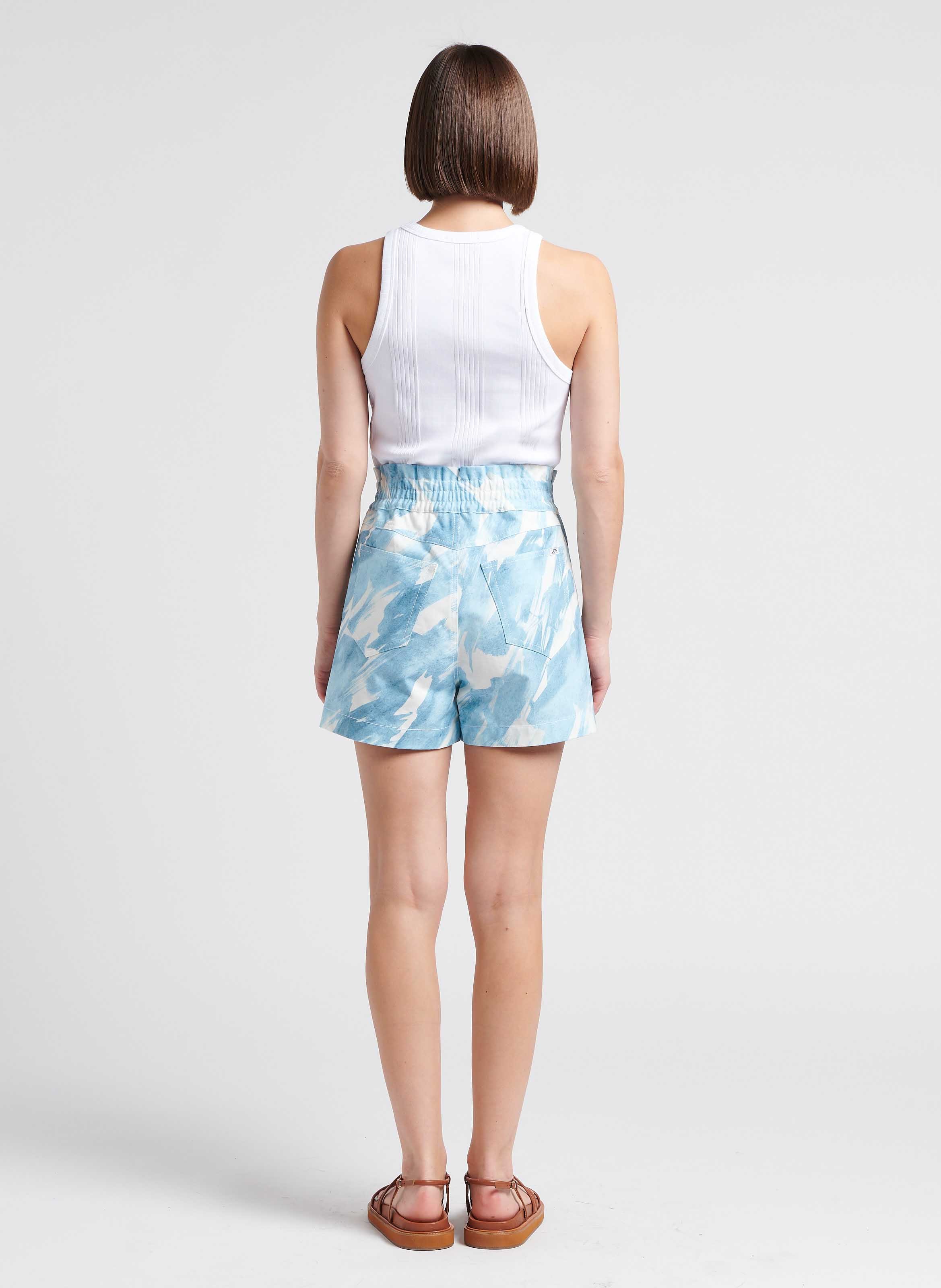 Short imprimé en coton  MARGAUX LONNBERG Bleu