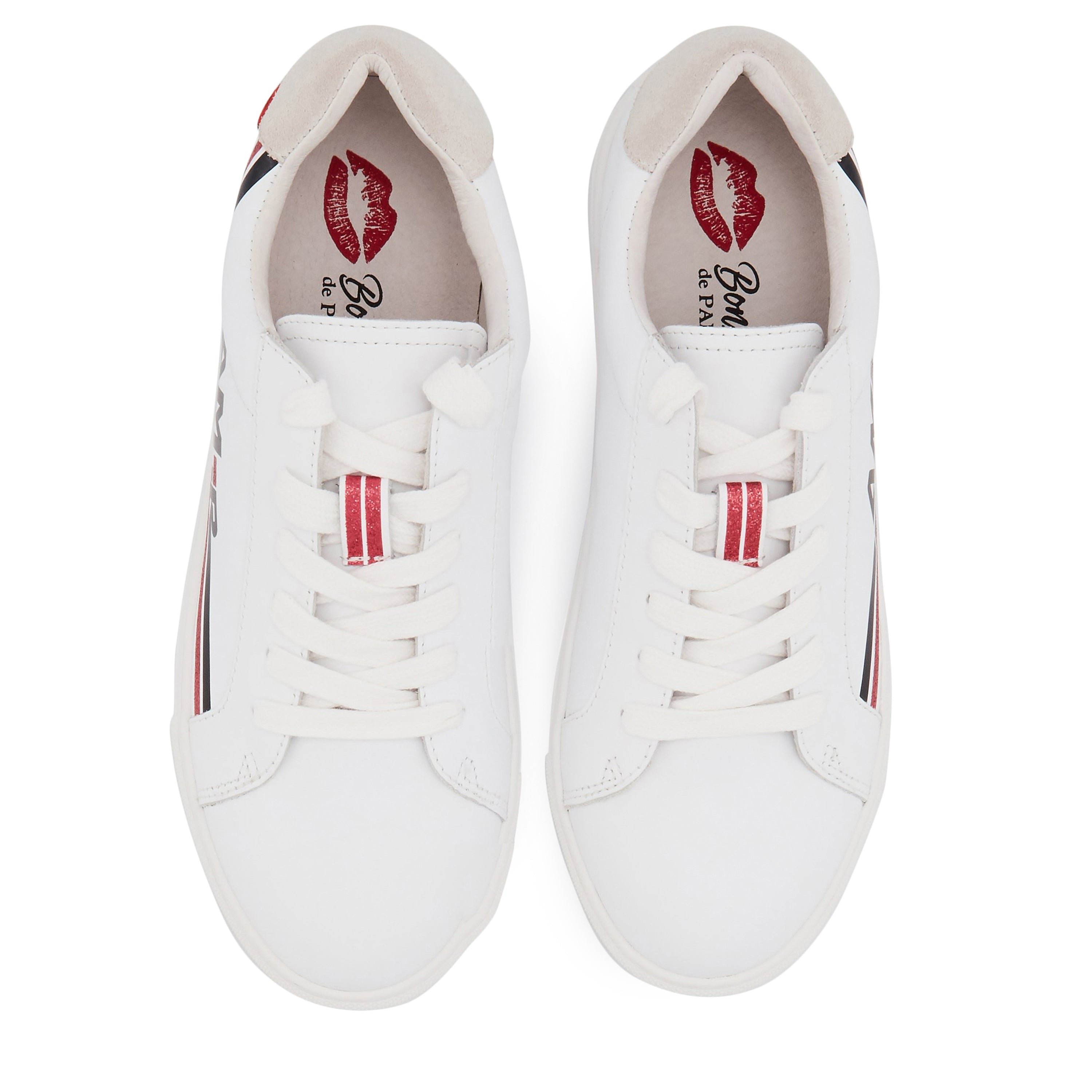 Leather sneakers BONS BAISERS PARIS White