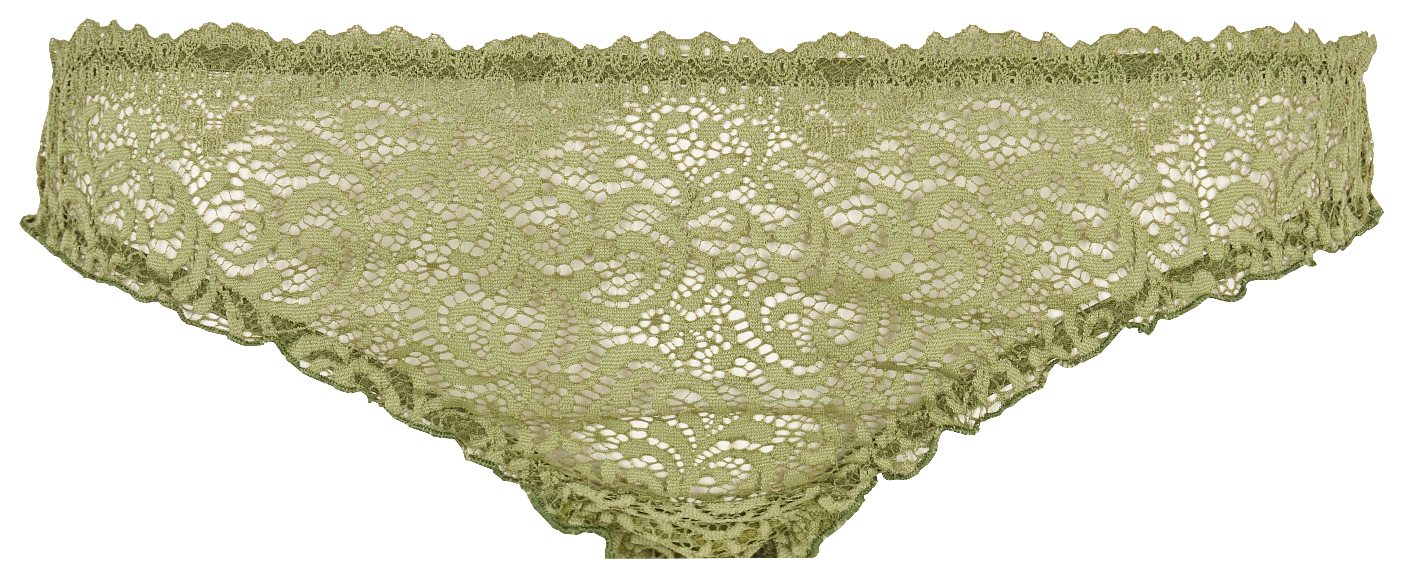 Tanga brodé en dentelle  NENES PARIS Vert