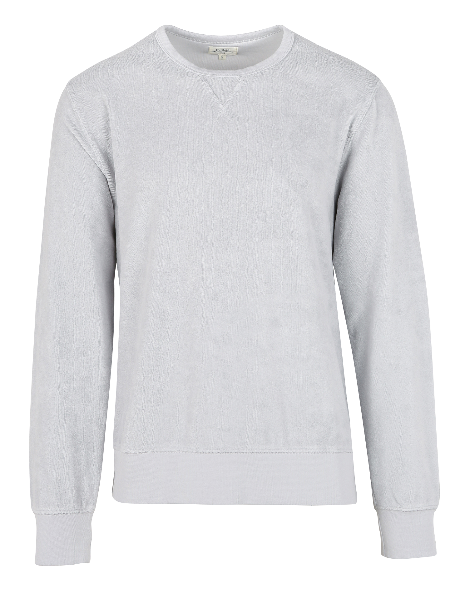 Gerade geschnittenes Rundhals-Sweatshirt aus Baumwoll-Mix HARTFORD Grau
