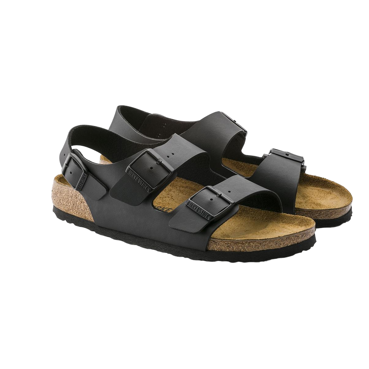 Faux leather sandals BIRKENSTOCK Black