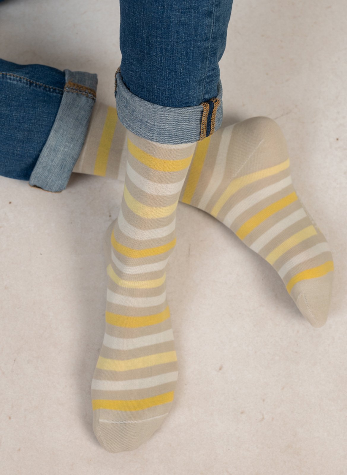 Cotton-blend striped socks BLEUFORET Multicolored