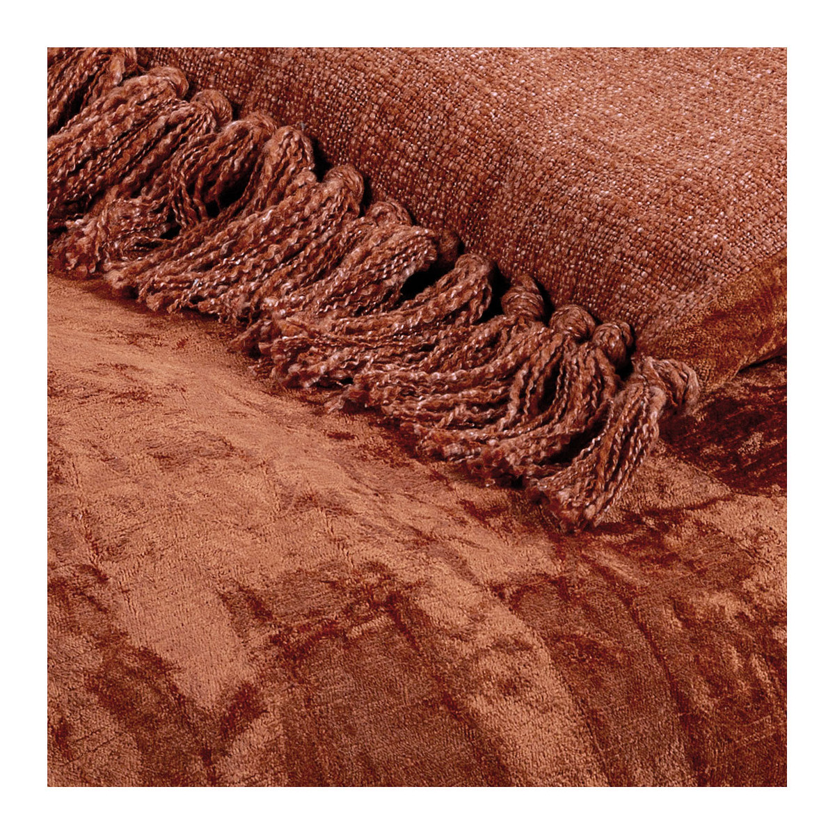 Iridescent velvet futon BLANC D'IVOIRE Orange