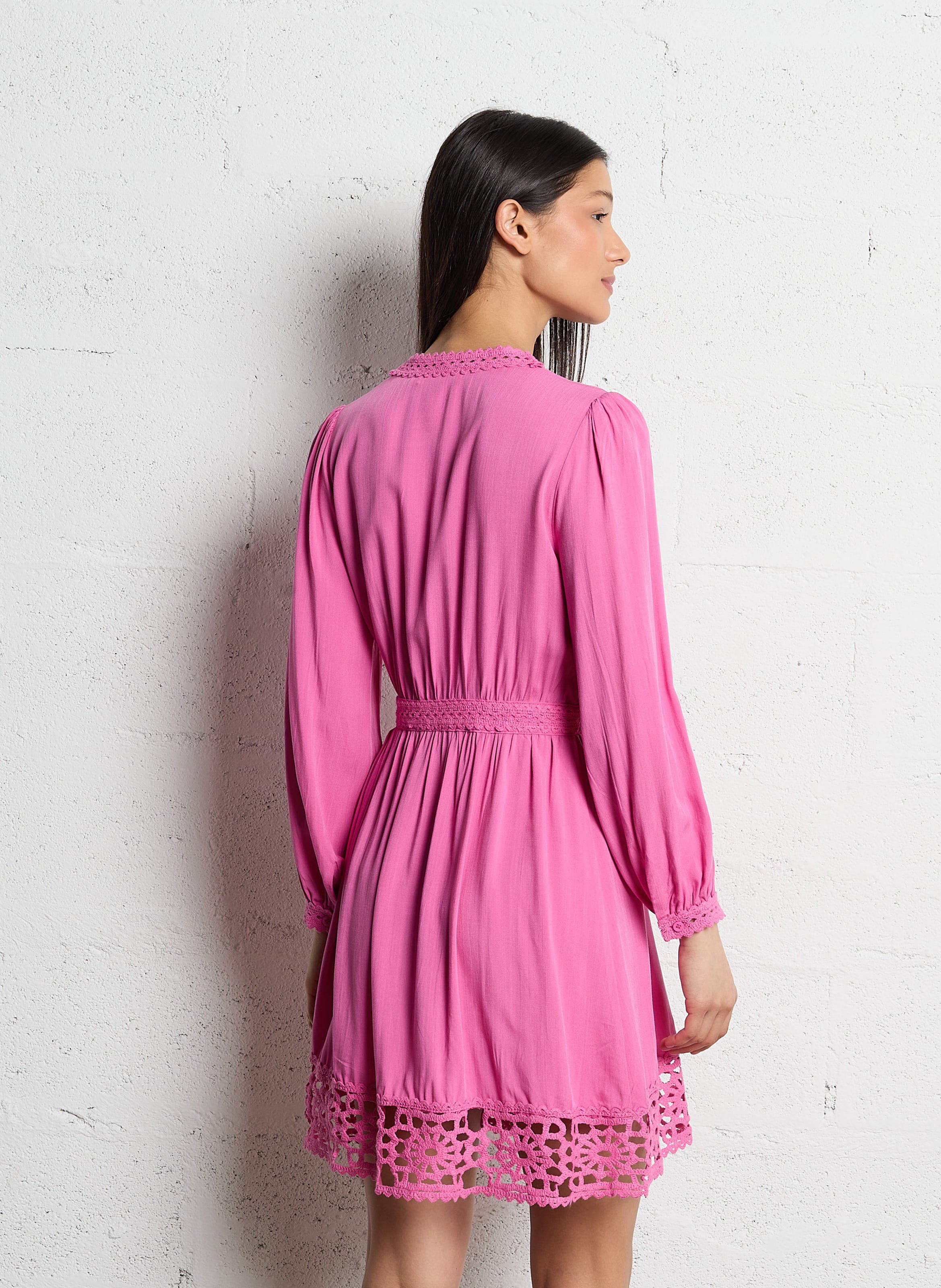 Korte effen jurk LA PETITE ETOILE Roze