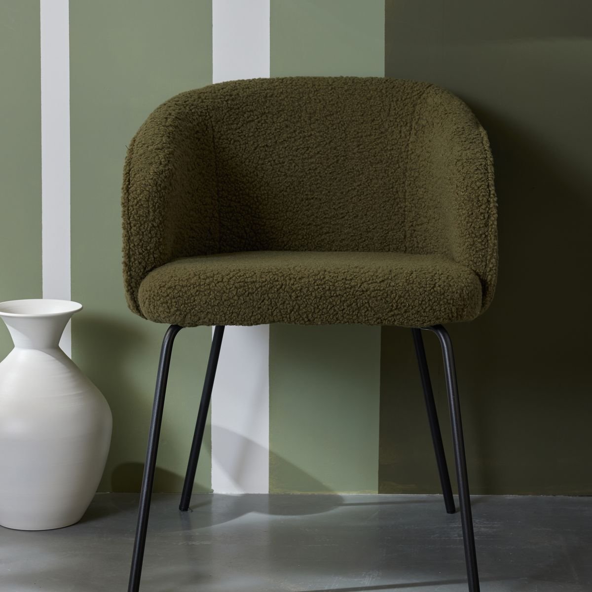 Fauteuil en bouclette FACTORY Vert