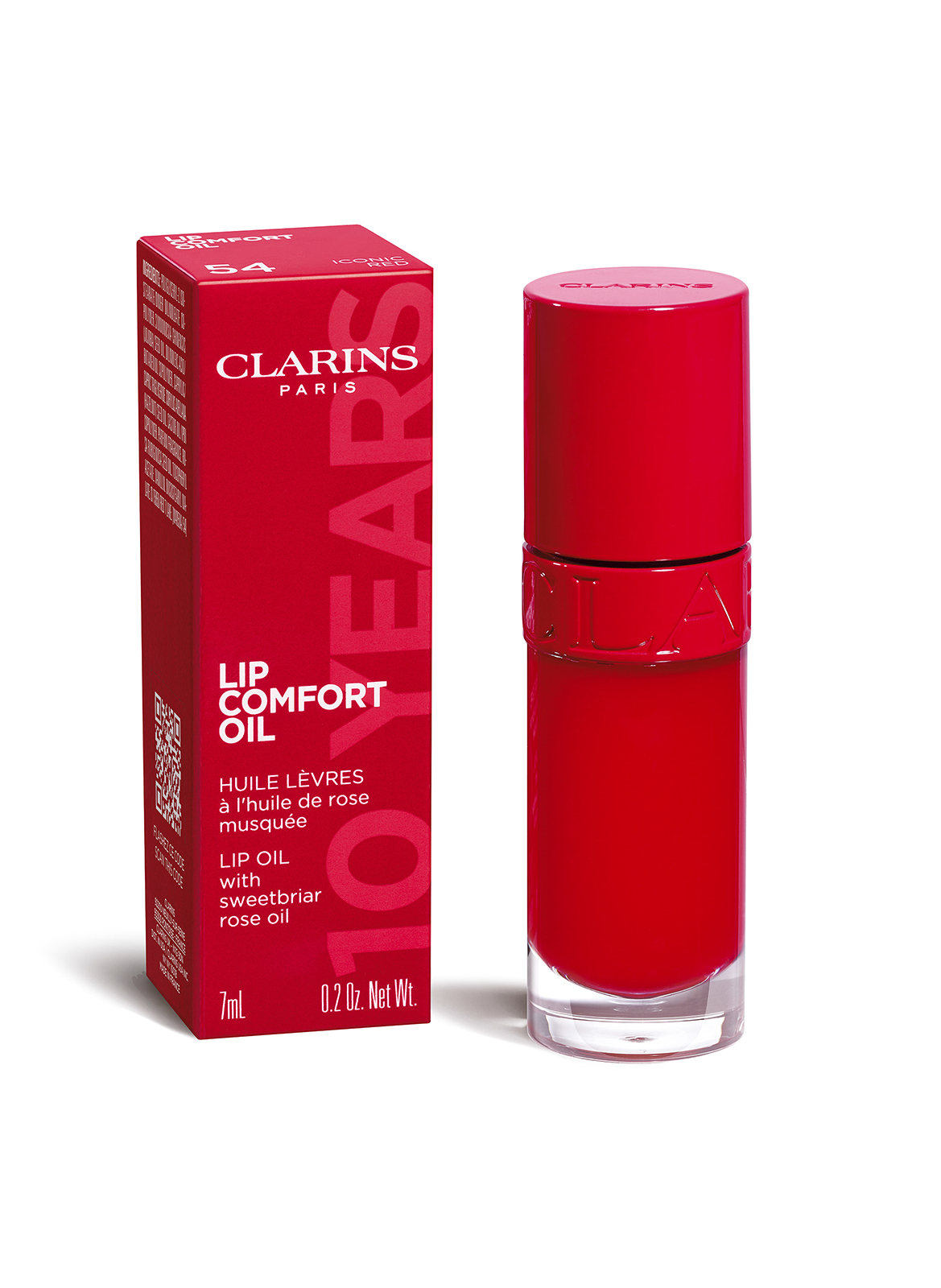 Lip Comfort Oil Edition Limitée 10 ans – Huile à Lèvres CLARINS 54 iconic red